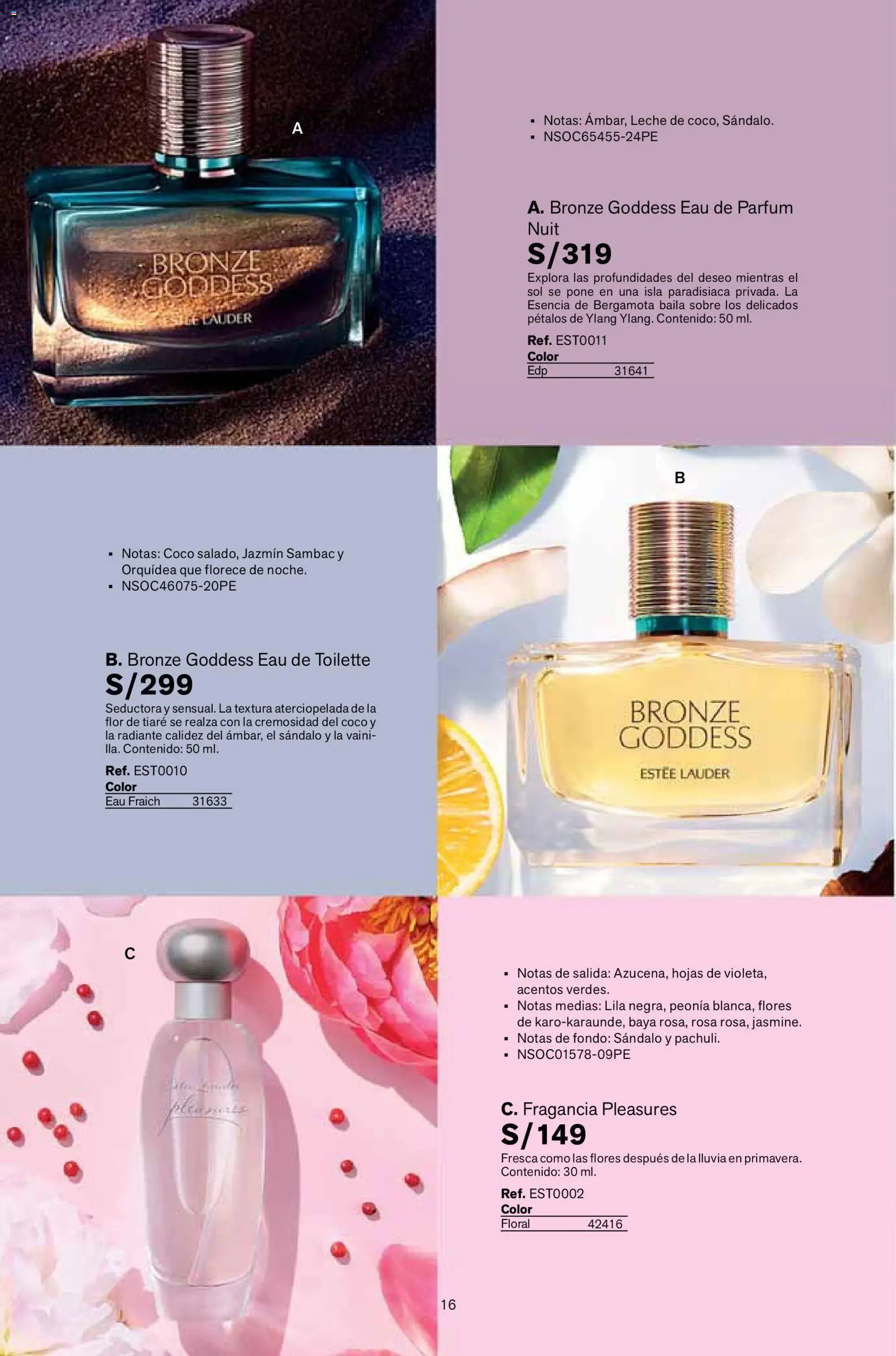 Catálogo Leonisa válido desde 16.01.2026 | Página: 16 | Productos: Leche, Medias, Fragancia, EAU de Toilette