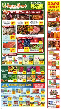 Save Mart Weekly Ad - valid from 17.09.2025 | Page: 1 | Products: Eggs, Tomatoes, Whiskey, Cabbage