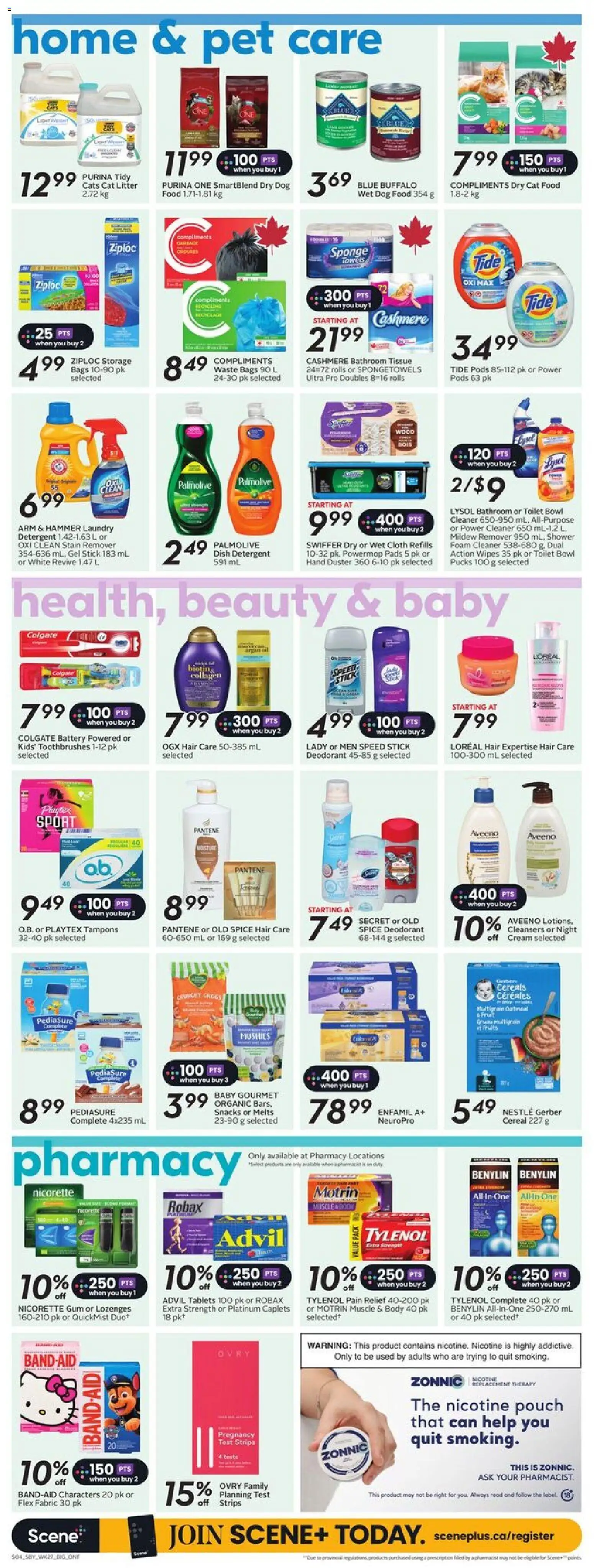 Sobeys flyer valid from 30.10.2025 | Page: 13 | Products: Deodorant, Stain remover, Detergent, Shower