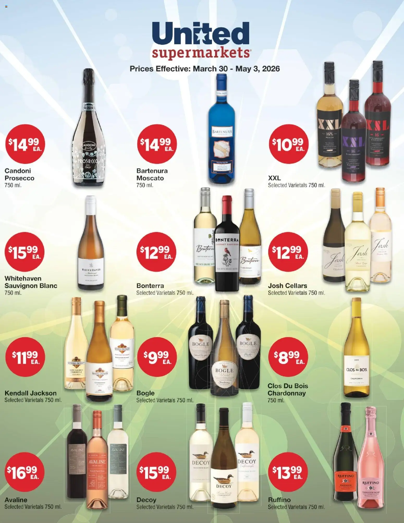 United Supermarkets April Alcohol Ad - valid from 30.03.2026 | Page: 1