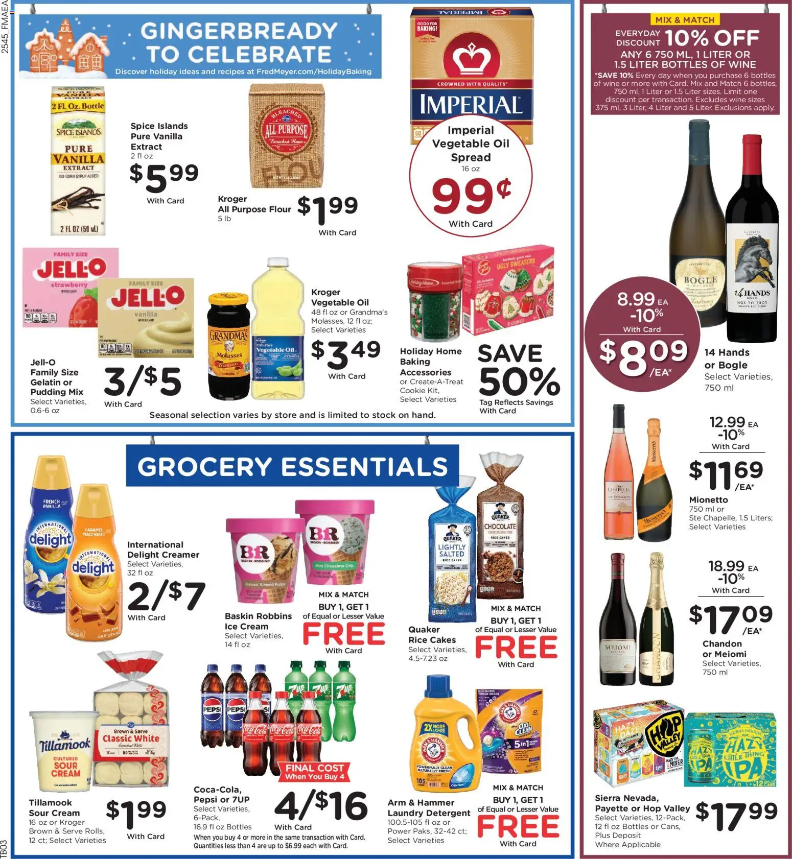 Fred Meyer Weekly Ad - valid from 10.12.2025 | Page: 9 | Products: Chocolate, Wine, Rice, Chocolate Chip