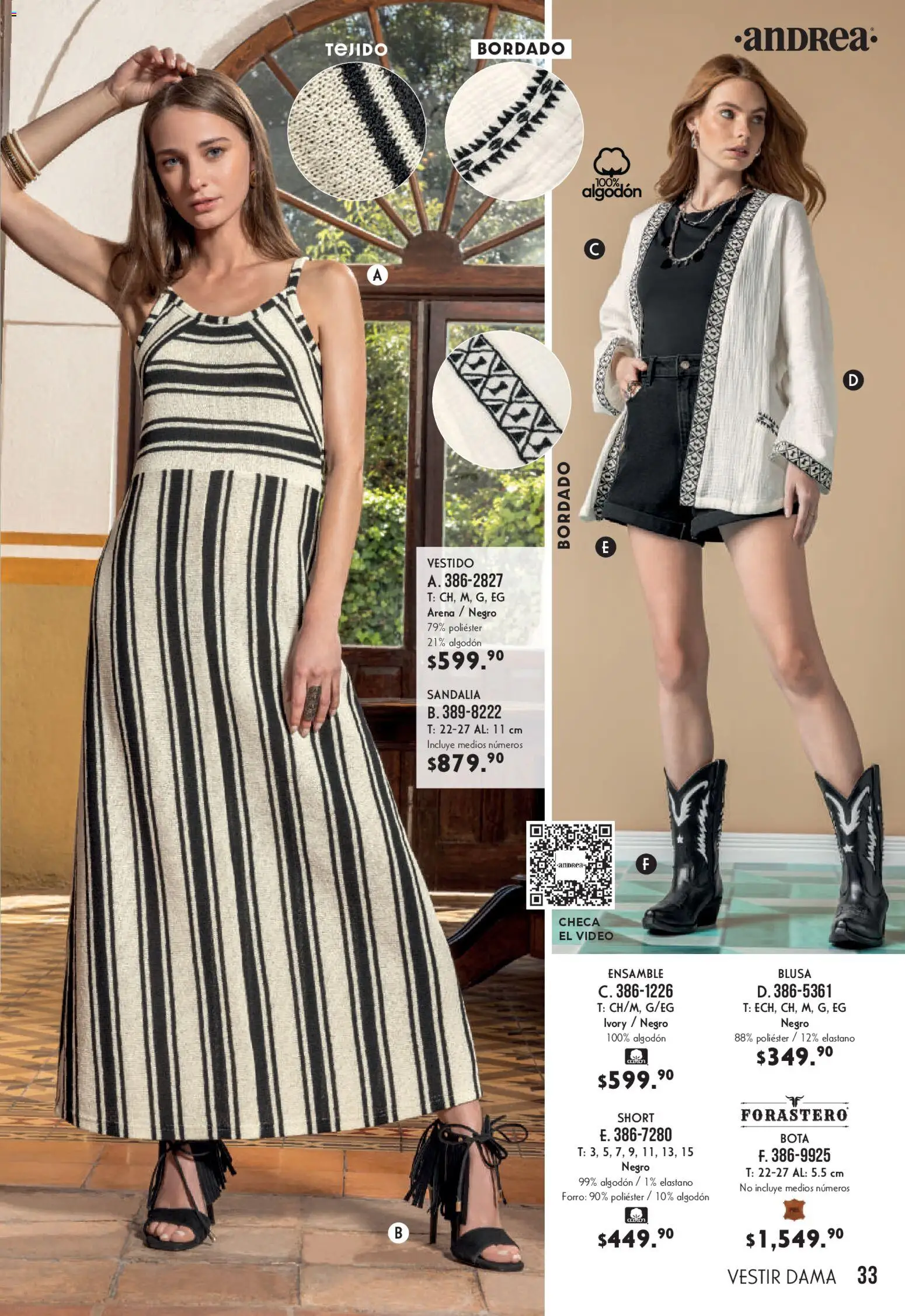 Nuevas ofertas de Andrea válidas en toda la República Mexicana desde el 22.03.2026. ¡Encuentra las mejores ofertas en Andrea catálogo Lo más top! | Página: 33 | Productos: Blusa, Algodón, Vestido, Short