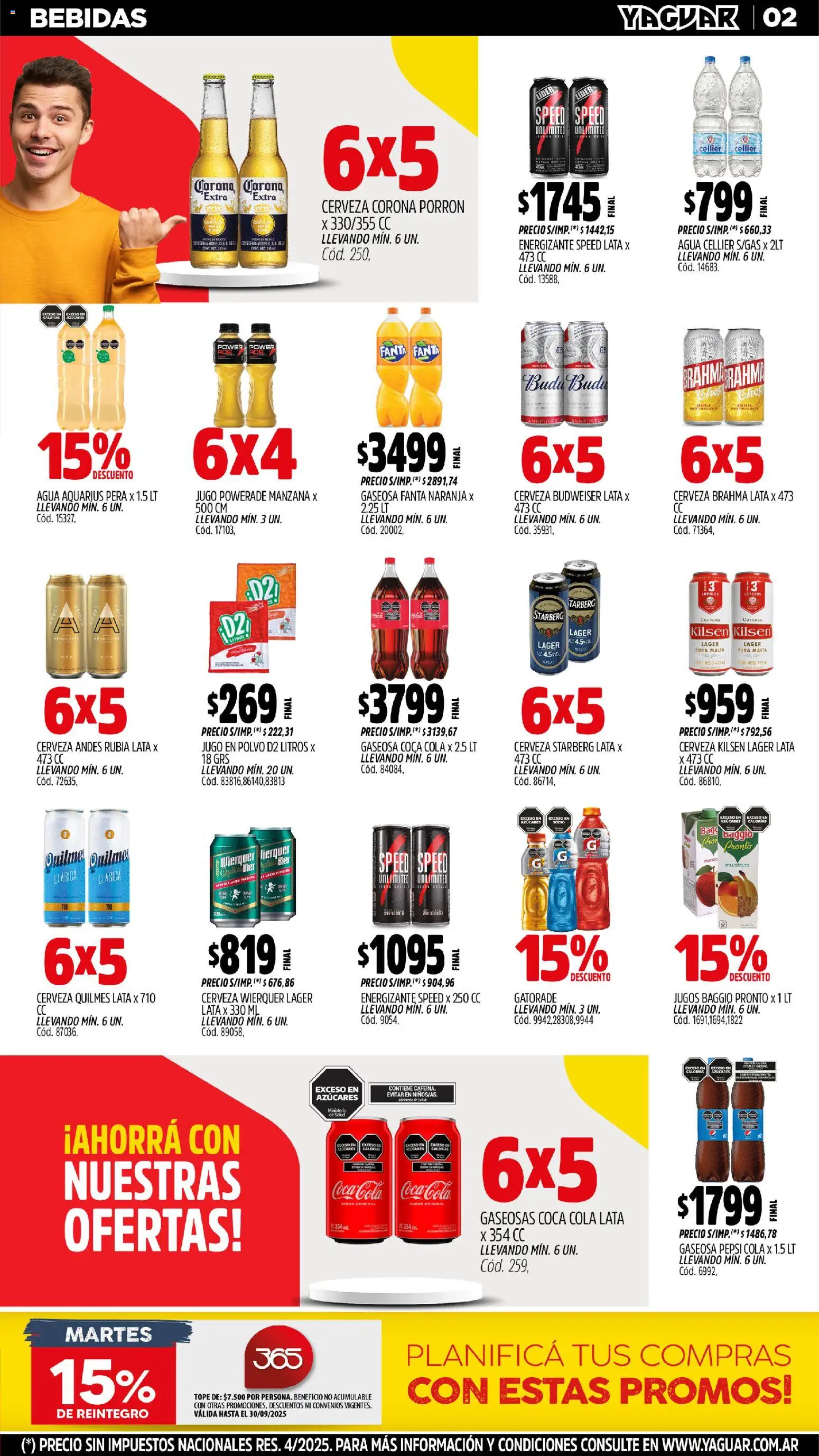 Yaguar - San Juan │ válido desde el 27.10.2025 | Página: 2 | Productos: Pera, Polvo, Gaseosa, Agua