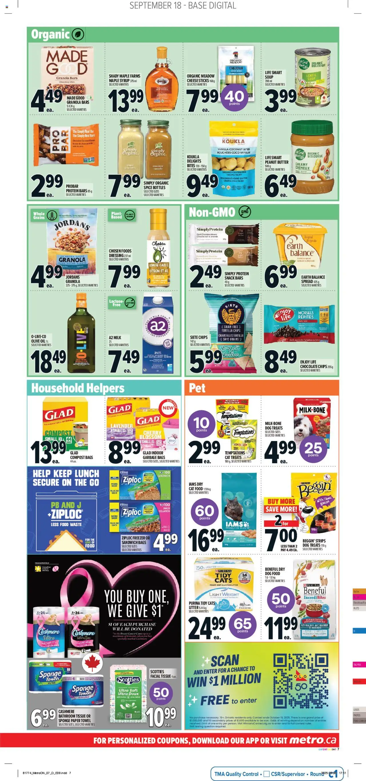 Metro flyer valid from 18.09.2025 | Page: 11 | Products: Chips, Sponge, Milk, Butter