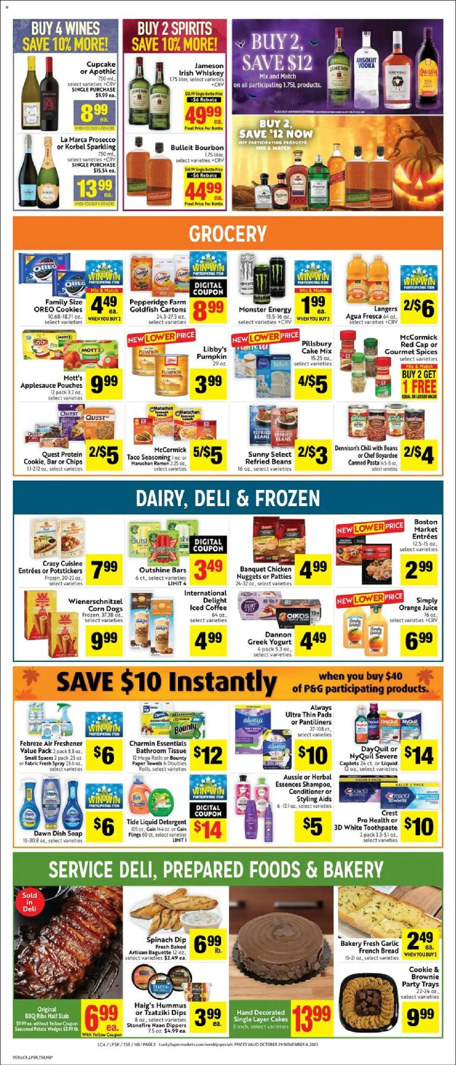 Lucky Supermarkets Weekly Ad - valid from 29.10.2025 | Page: 2 | Products: Corn, Conditioner, Soap, Cookies