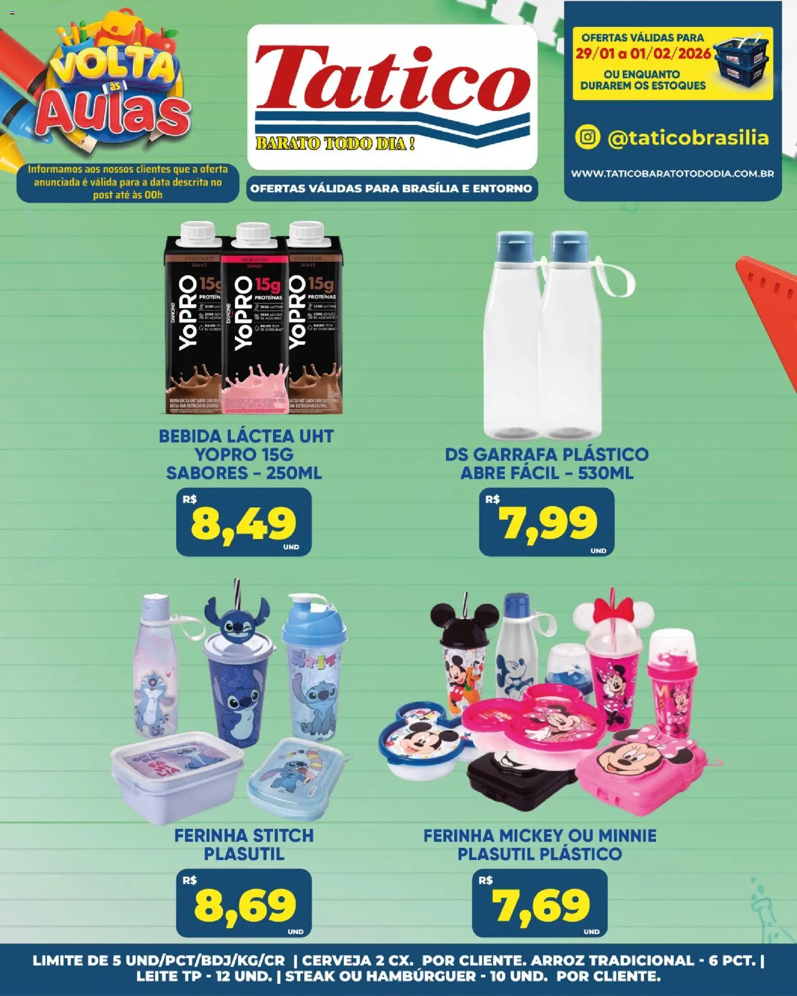 Tatico Folheto - válido de 29.01.2026 | Página: 32 | Produtos: Chocolate, Arroz, Hambúrguer, Bebida