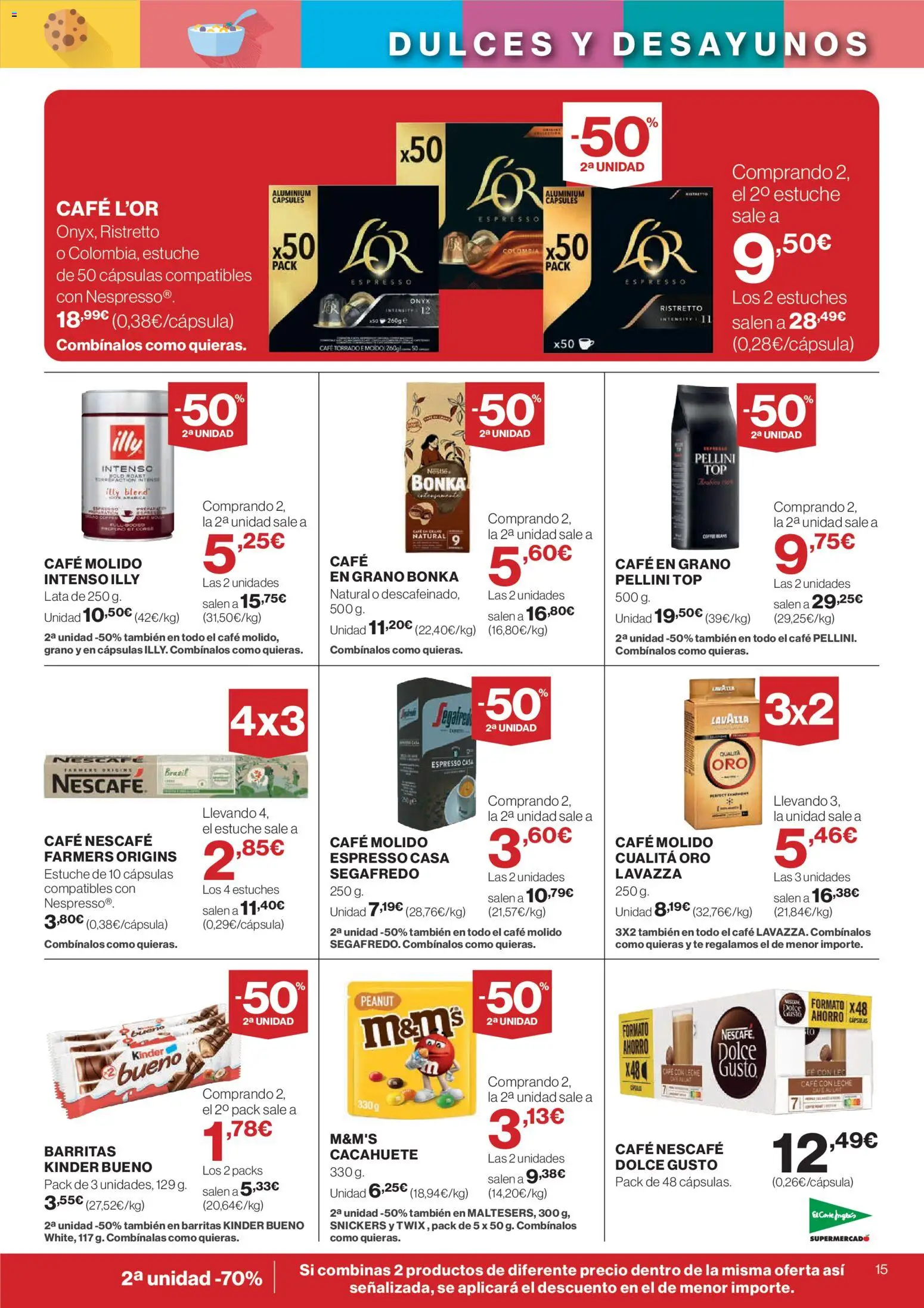 Nuevas ofertas de El Corte Inglés válidas en toda la República Mexicana desde el 29.01.2026. ¡Encuentra las mejores ofertas en El Corte Inglés catálogo! | Página: 15 | Productos: Leche, Café, Estuche, Dulces