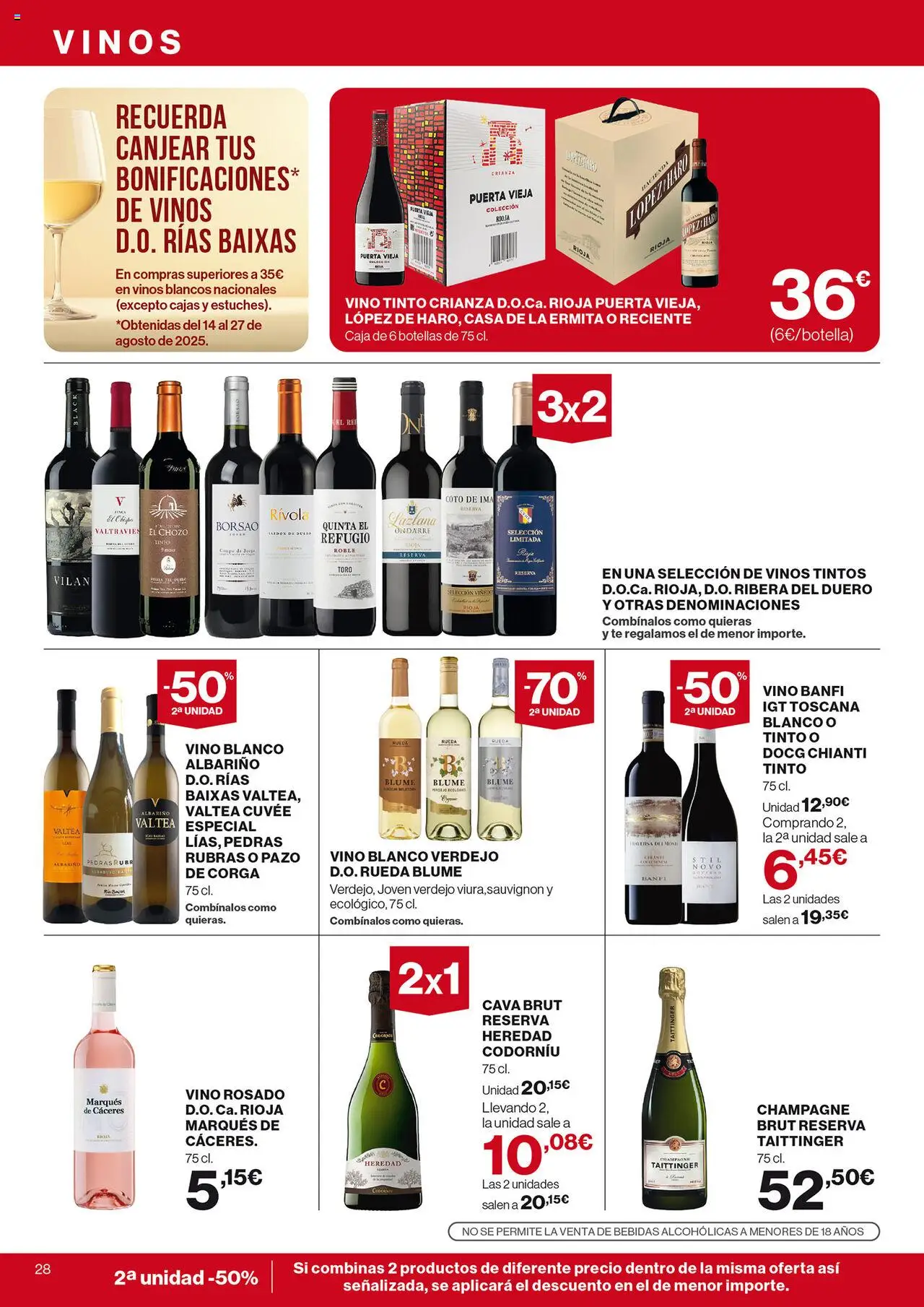 Nuevas ofertas de El Corte Inglés válidas en toda la República Mexicana desde el 28.08.2025. ¡Encuentra las mejores ofertas en El Corte Inglés - Catálogo Nuestros Mejores Precios! | Página: 28 | Productos: Cava, Vino, Té, Caja