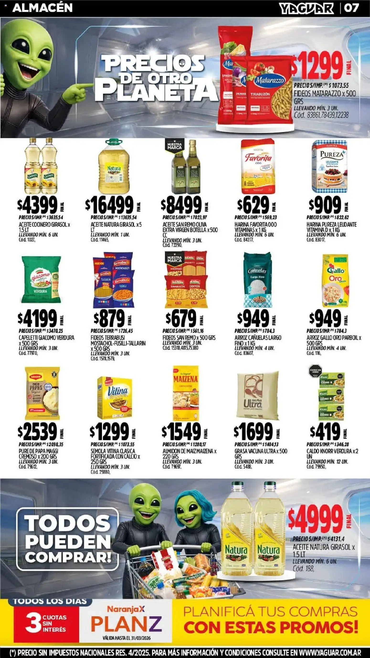 Yaguar - Oferta Semanal Mar del Plata │ válido desde el 09.03.2026 | Página: 7 | Productos: Botella, Papa, Aceite, Maiz