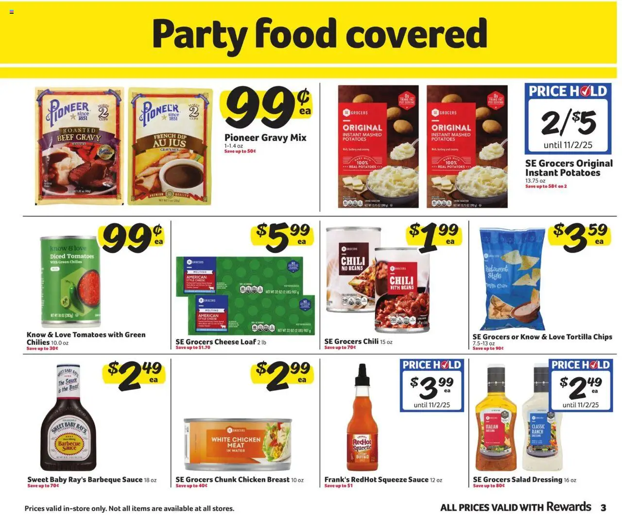 Winn Dixie In-Store Flyer - valid from 15.10.2025 | Page: 3 | Products: Chips, Salad, Potatoes, Water