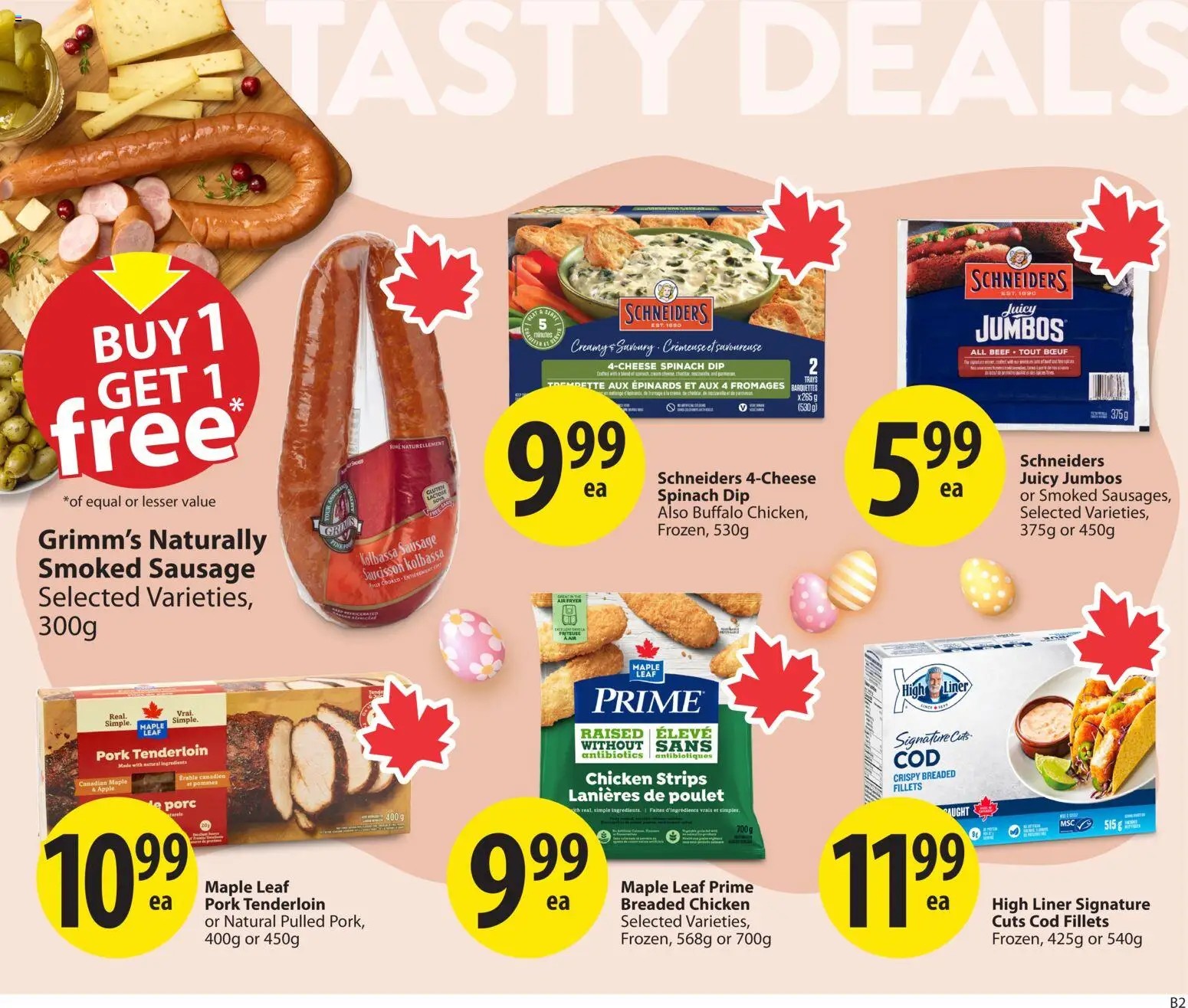 Save on foods flyer valid from 02.04.2026 | Page: 8 | Products: Fryer, Chicken, Pork
