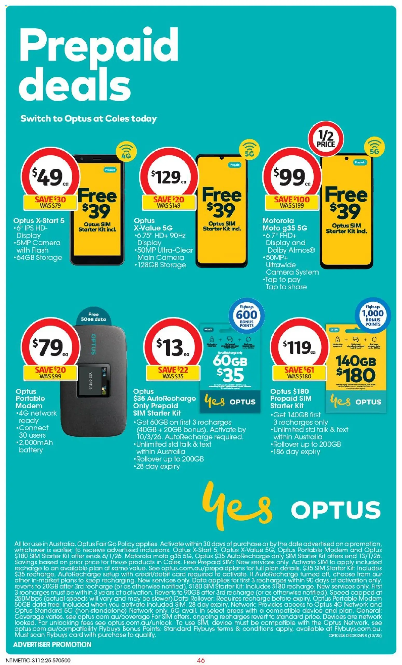 Coles catalogue - valid from 31.12.2025 | Page: 47 | Products: Battery, Tap, Date, Portable