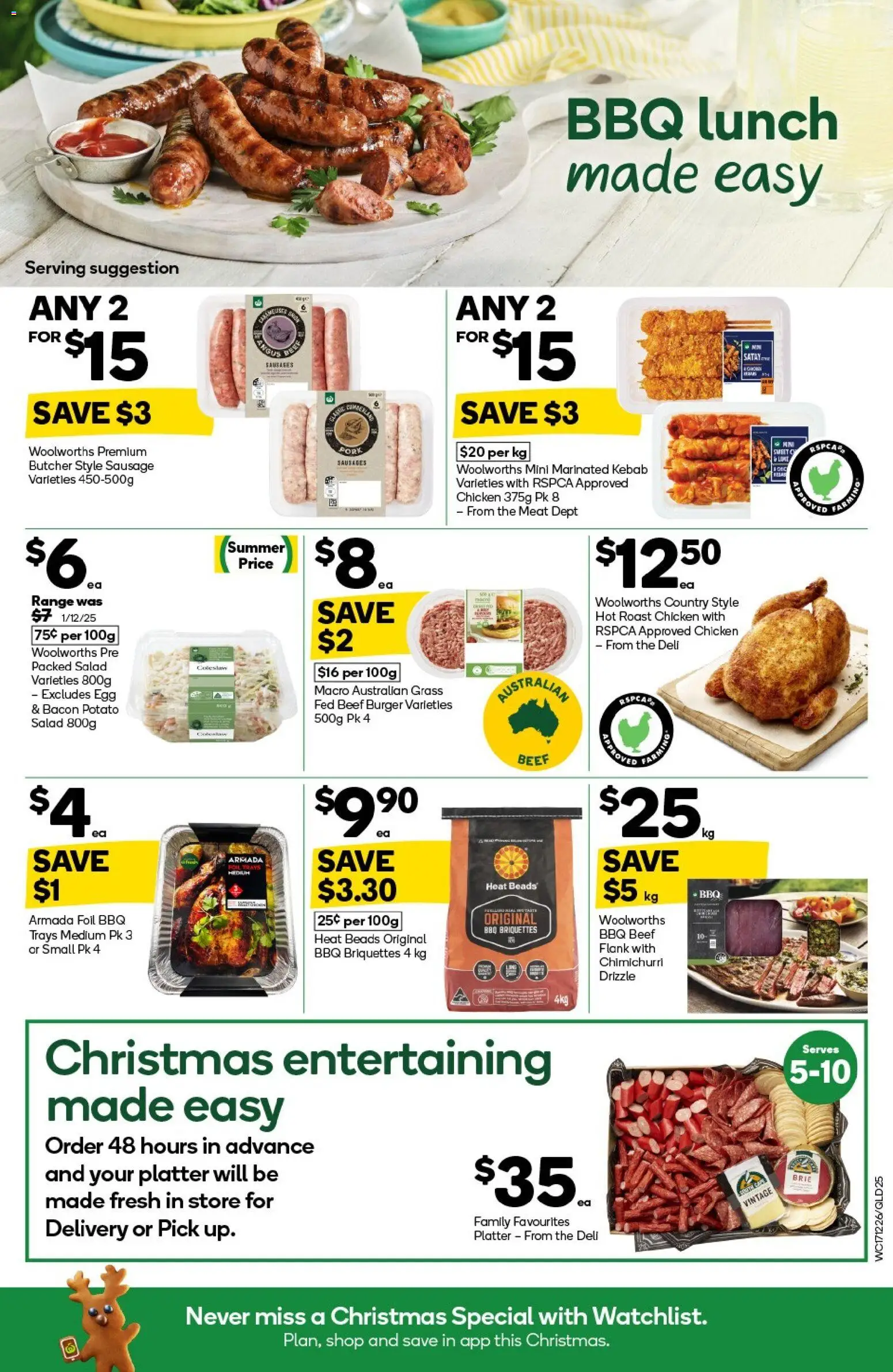 Woolworths catalogue - valid from 17.12.2025 | Page: 25 | Products: Chicken, Pork, Salad, Sausage