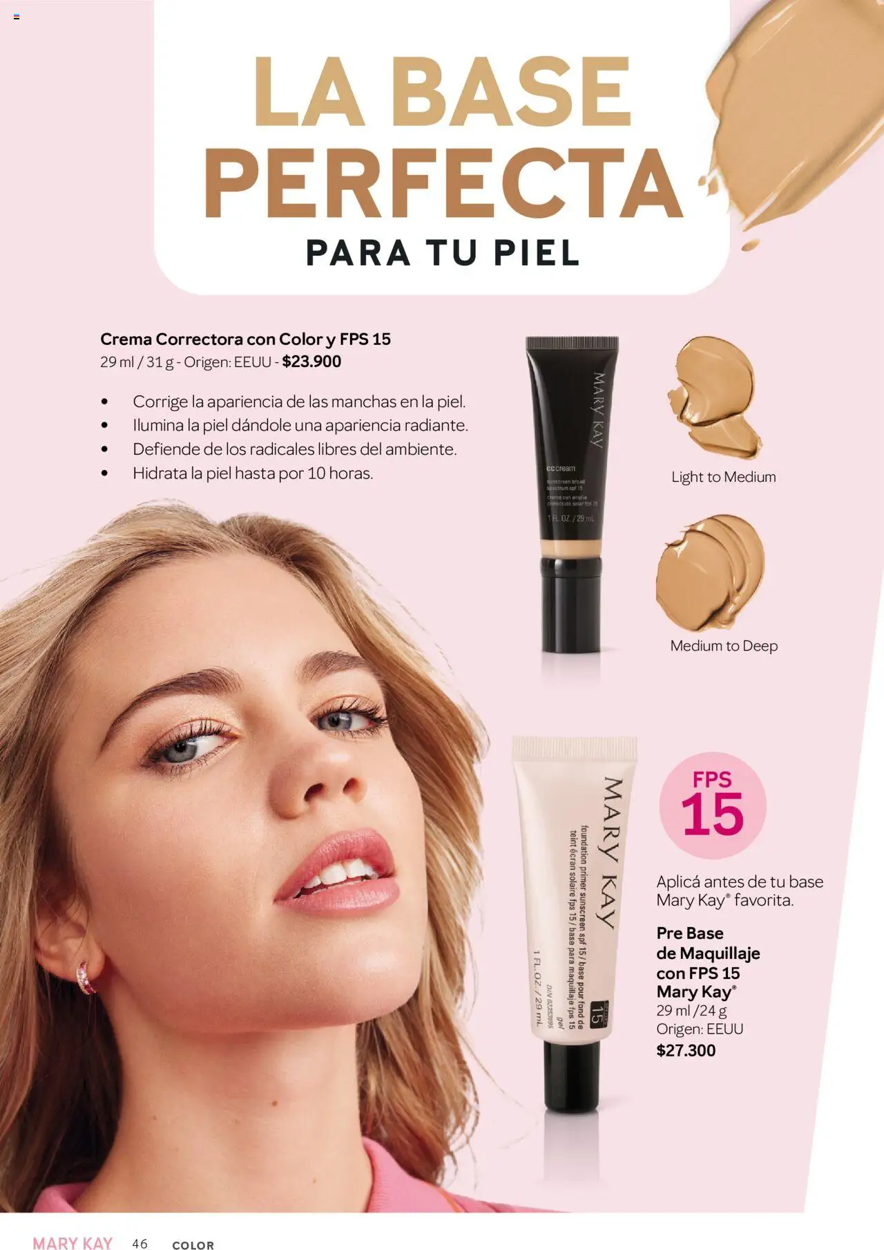 Mary Kay catálogo │ válido desde el 04.04.2025 | Página: 46 | Productos: Base de maquillaje, Maquillaje, Pre base, Crema
