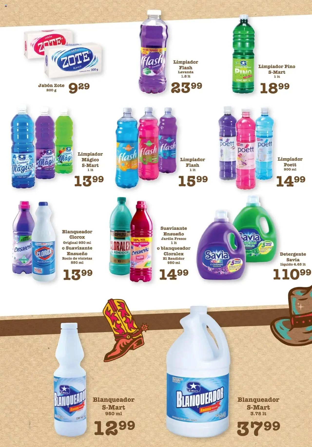 Nuevas ofertas de S-Mart válidas en toda la República Mexicana desde el 01.08.2025. ¡Encuentra las mejores ofertas en S-Mart - Folleto de Feria - Juarez! | Página: 4 | Productos: Detergente, Suavizante, Limpiador, Jabón