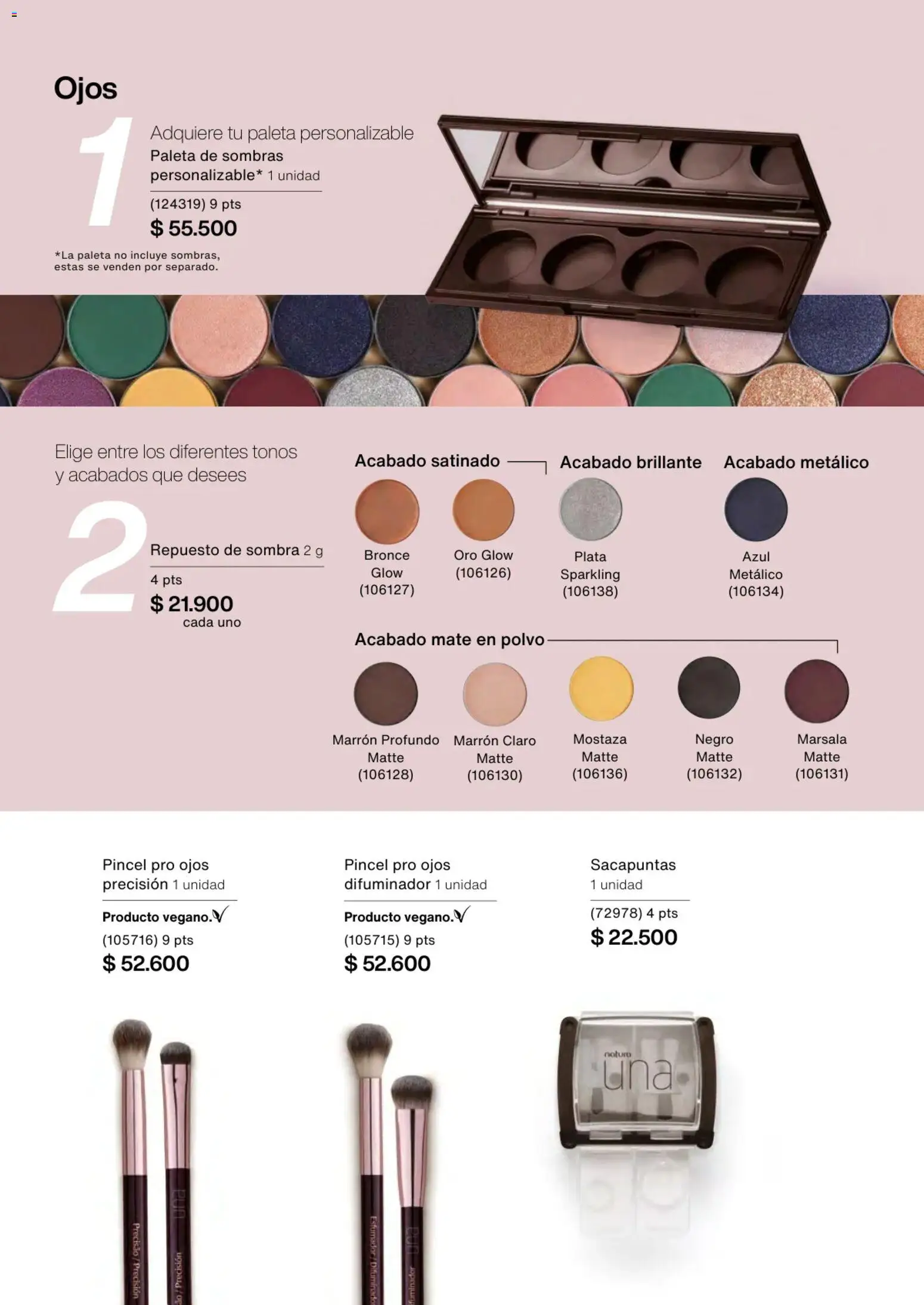 Natura revista - valida desde el 01.03.2026 | Página: 58 | Productos: Sacapuntas, Polvo, Sombra, Mostaza