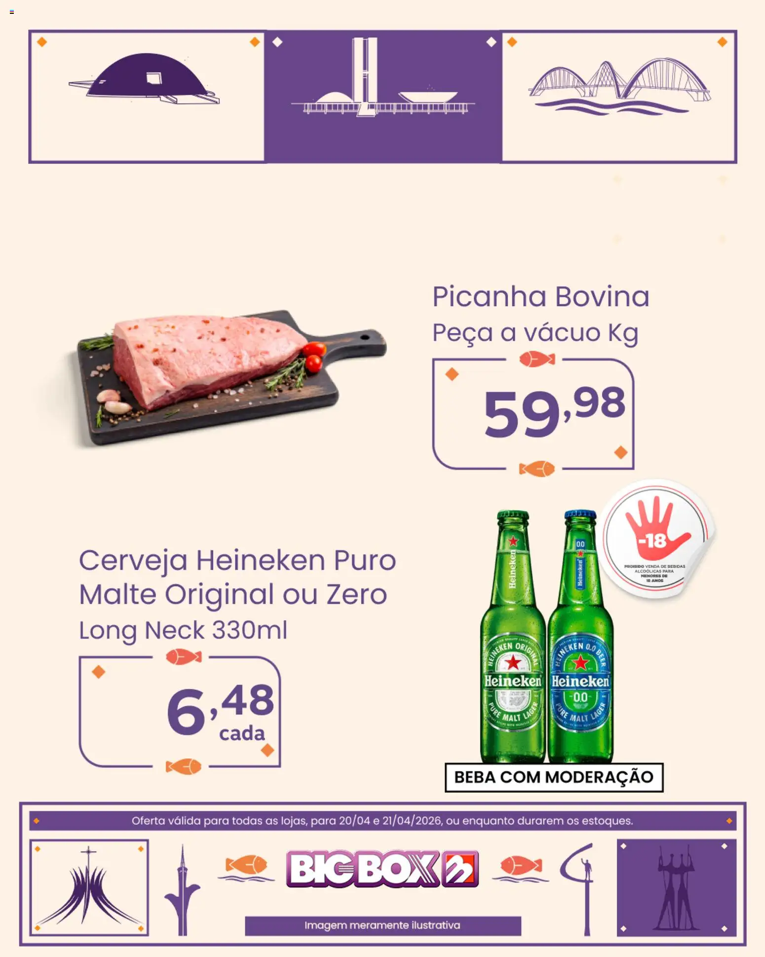 Big Box Folheto - válido de 20.04.2026 | Página: 2 | Produtos: Picanha, Cerveja, Cerveja Heineken, Heineken