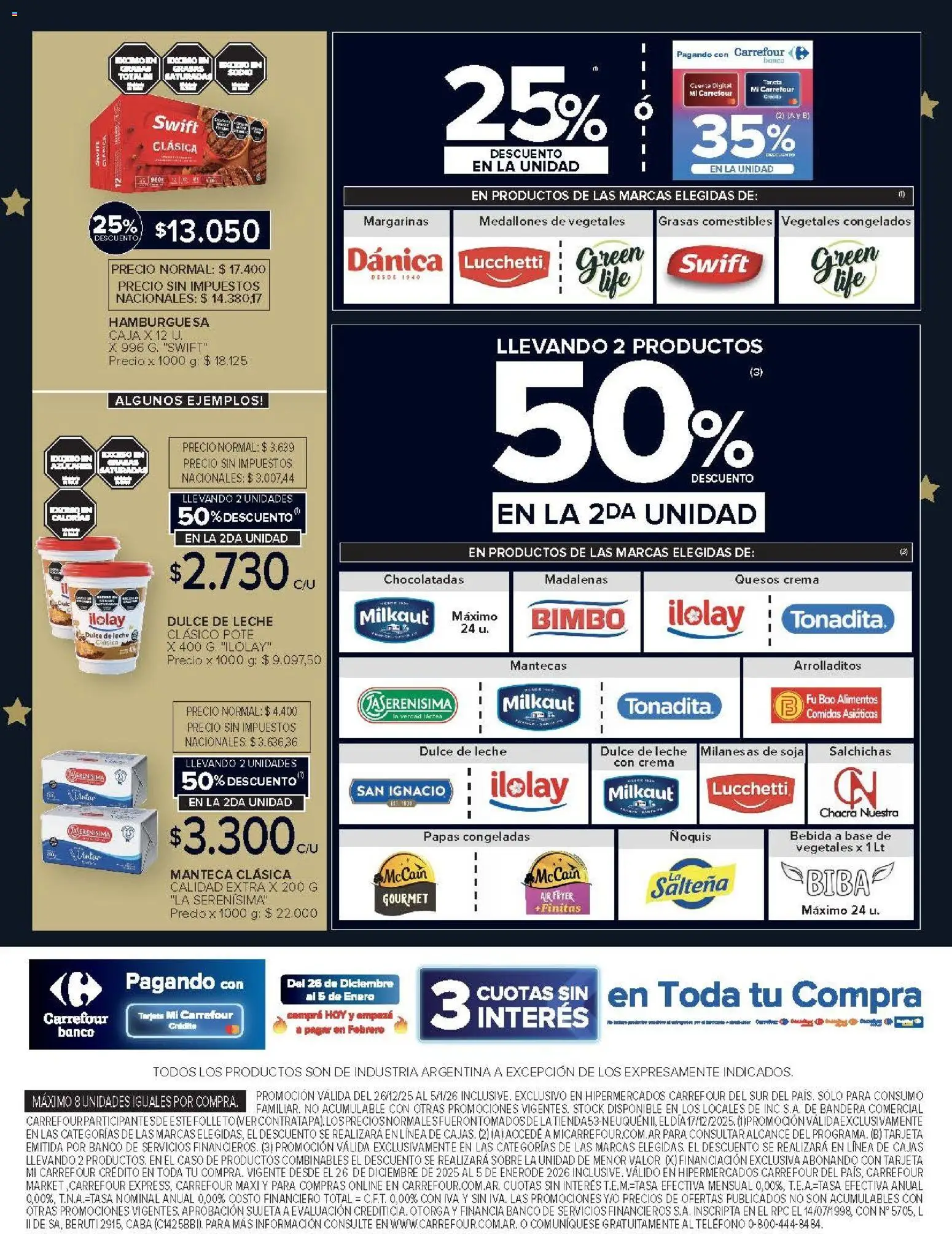 Carrefour ofertas │ válido desde el 26.12.2025 | Página: 11 | Productos: Caso, Dulce de leche, Leche, Manteca