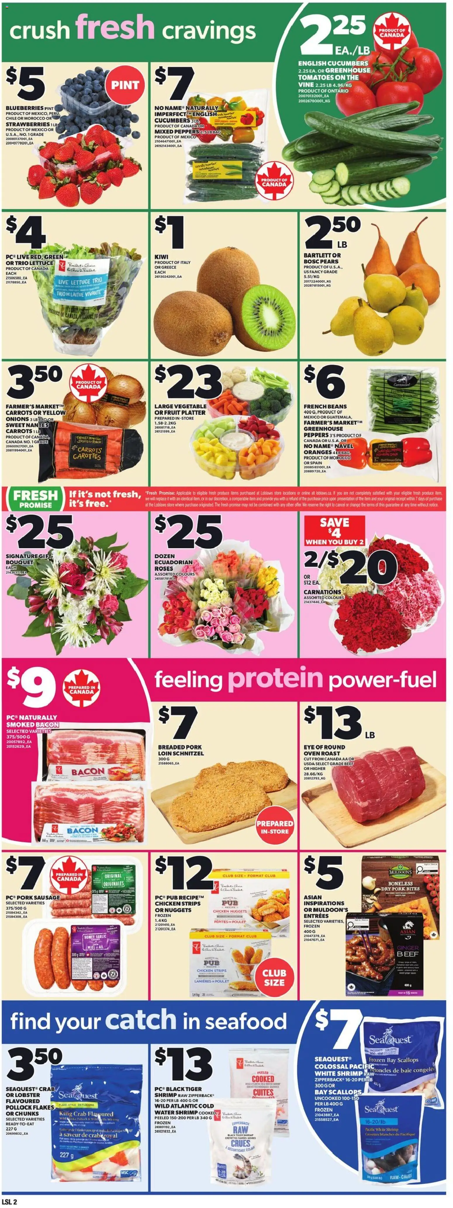 Loblaws flyer valid from 01.01.2026 | Page: 5 | Products: Kiwi, Cucumbers, Oven, Pork