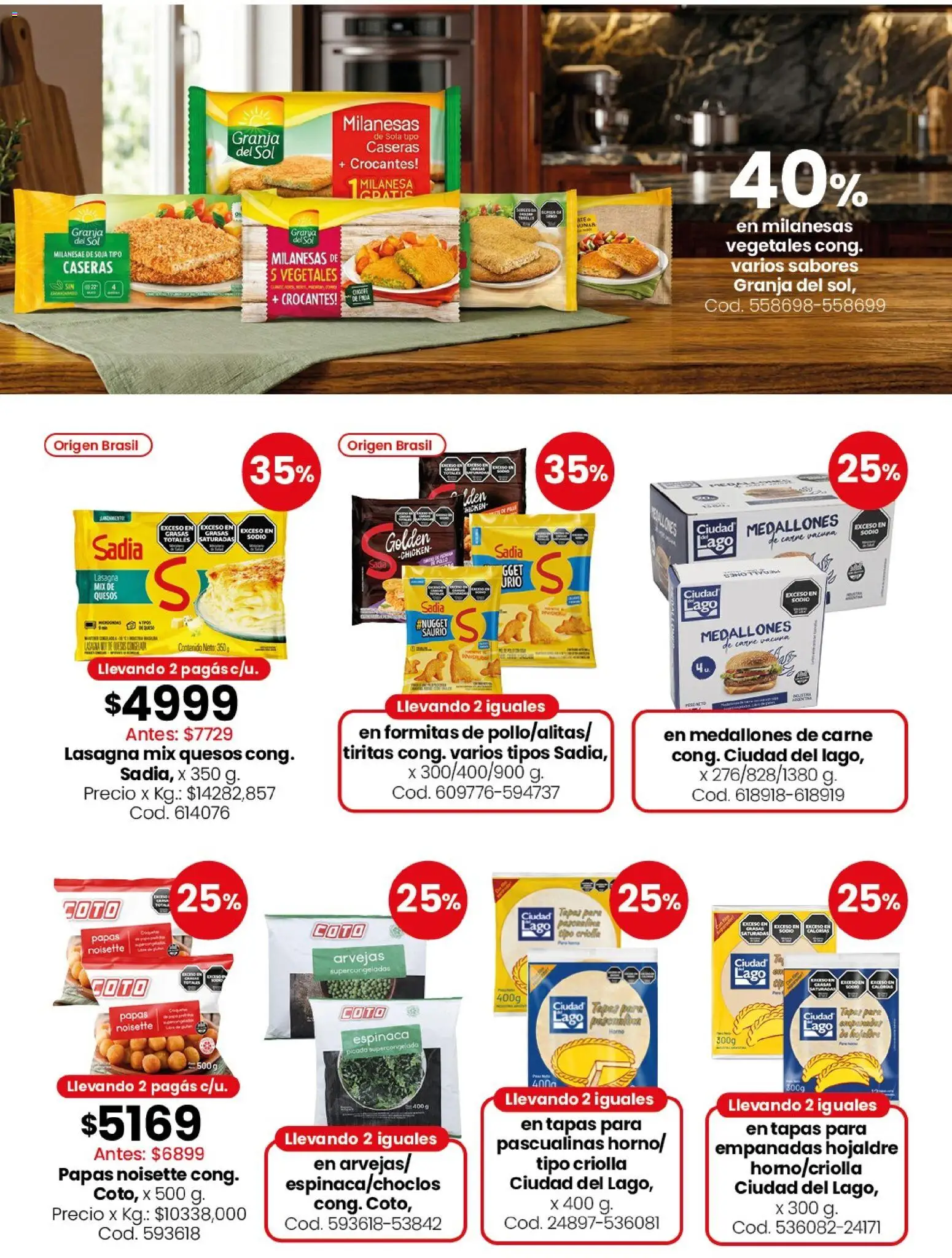 Coto - Ofertas │ válido desde el 06.04.2026 | Página: 7 | Productos: Milanesa, Arvejas, Espinaca