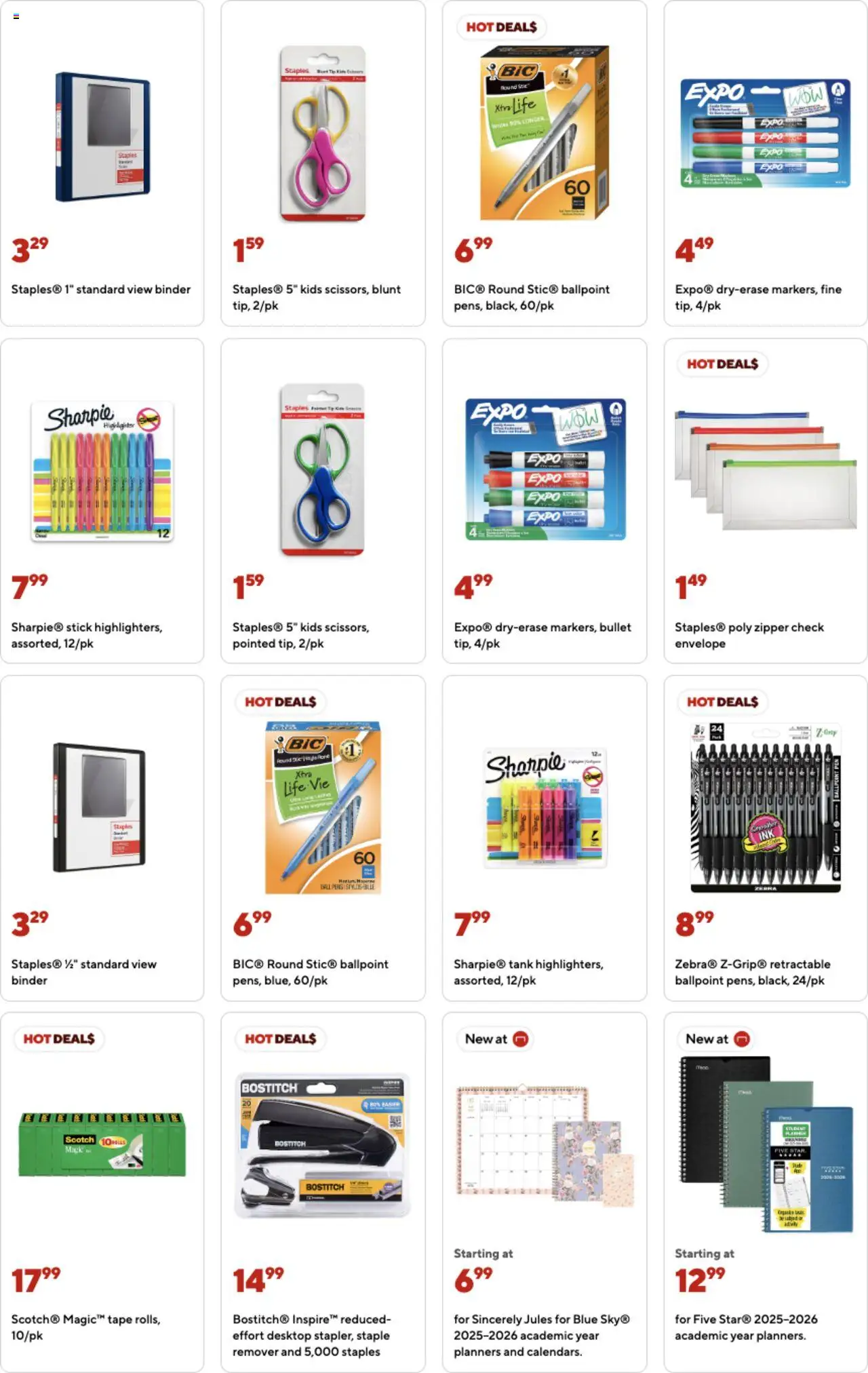 Staples Weekly Ad - valid from 10.08.2025 | Page: 4 | Products: Pen, Staple, Desktop