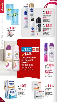 Catálogo Plaza Vea válido desde 16.07.2025 | Página: 20 | Productos: Jabón, Desodorante