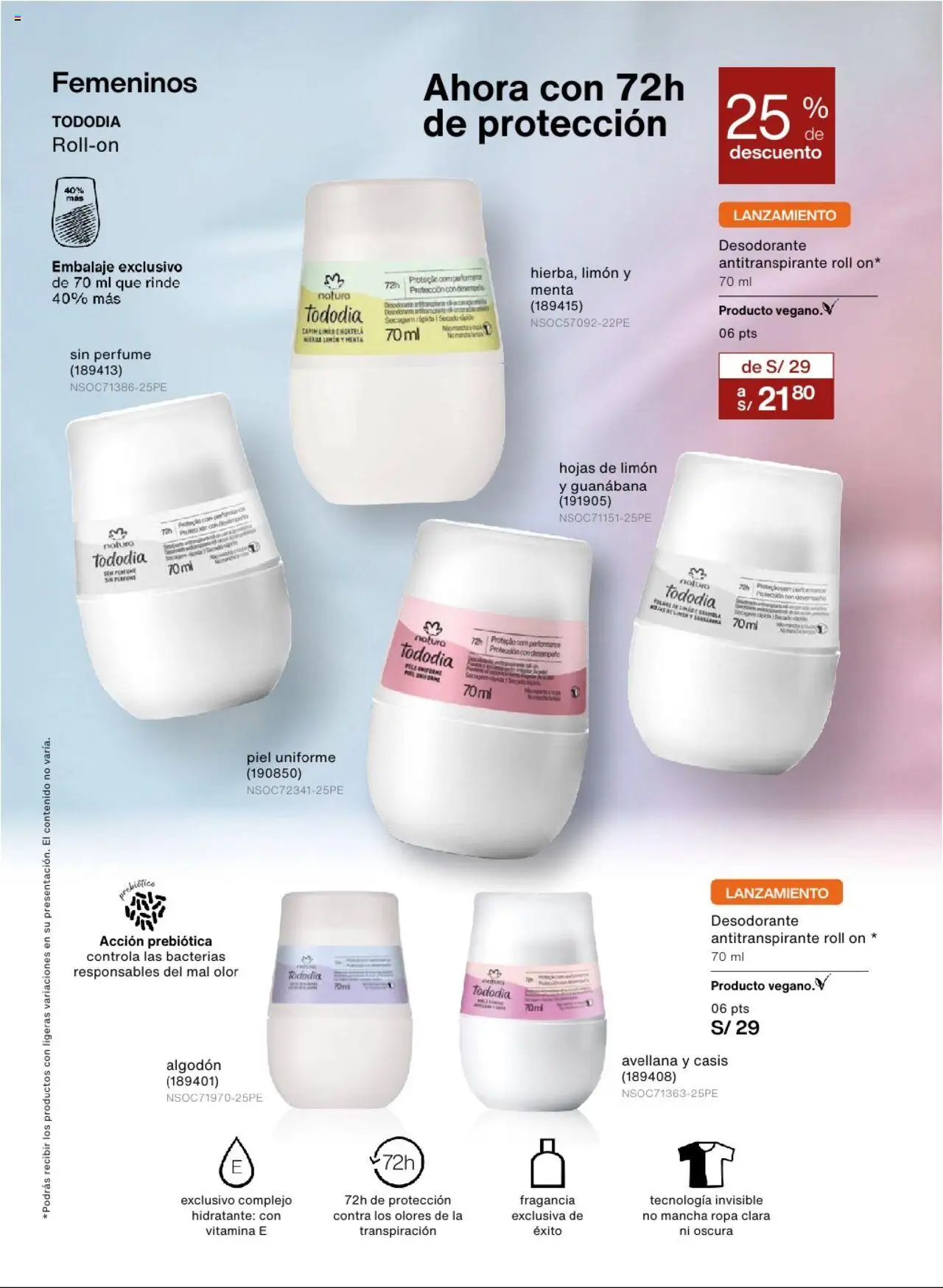 Catálogo Natura válido desde 03.09.2025 | Página: 133 | Productos: Desodorante, Antitranspirante, Ropa, Fragancia