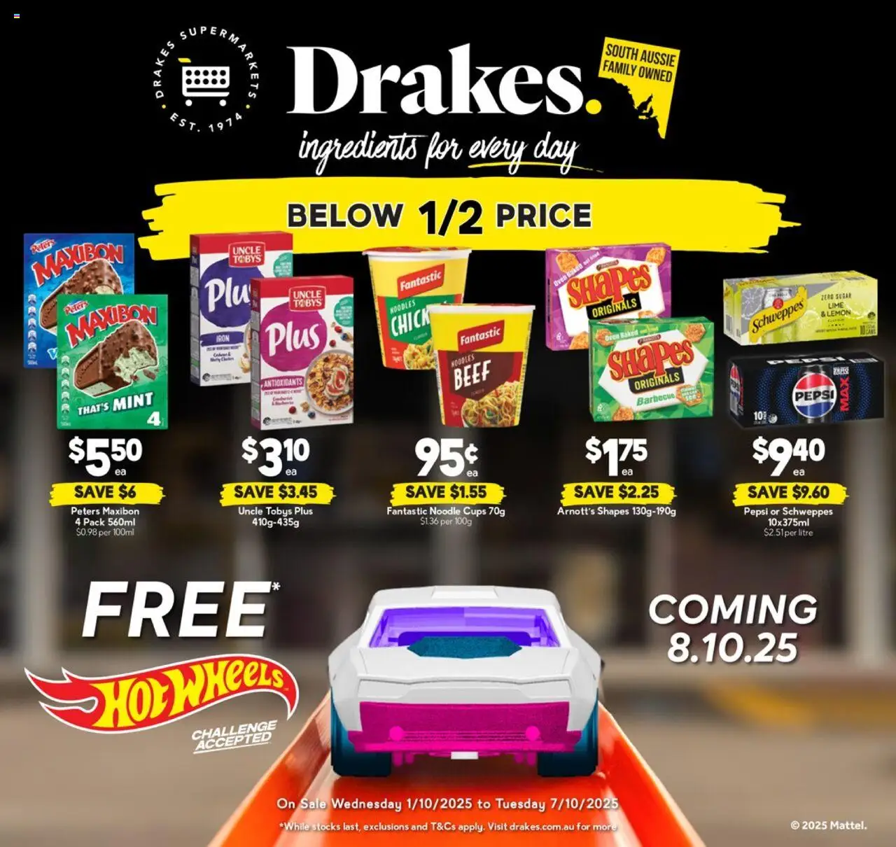 Drakes catalogue - valid from 01.10.2025 | Page: 1 | Products: Cups, Noodles, Beef, Lime