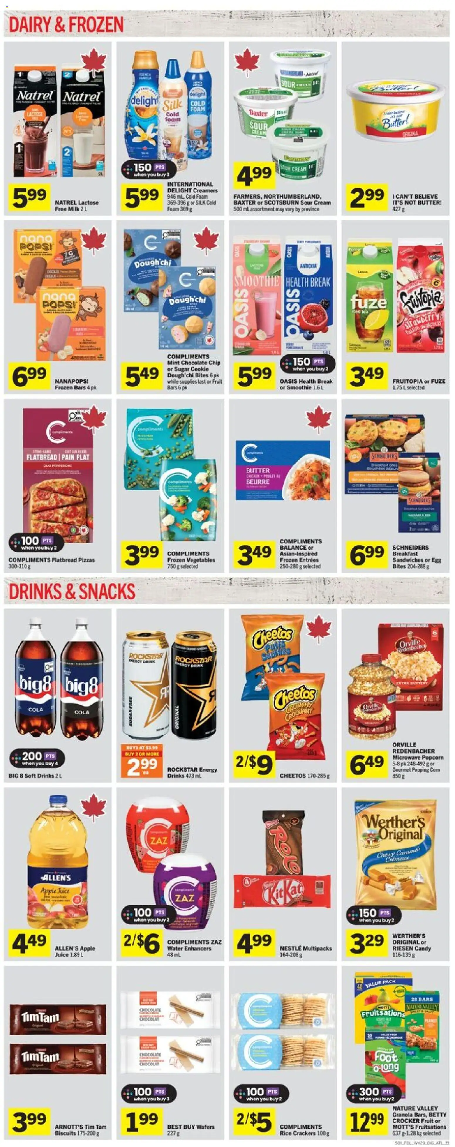 Foodland flyer valid from 13.11.2025 | Page: 7 | Products: Rice, Sour cream, Milk, Juice