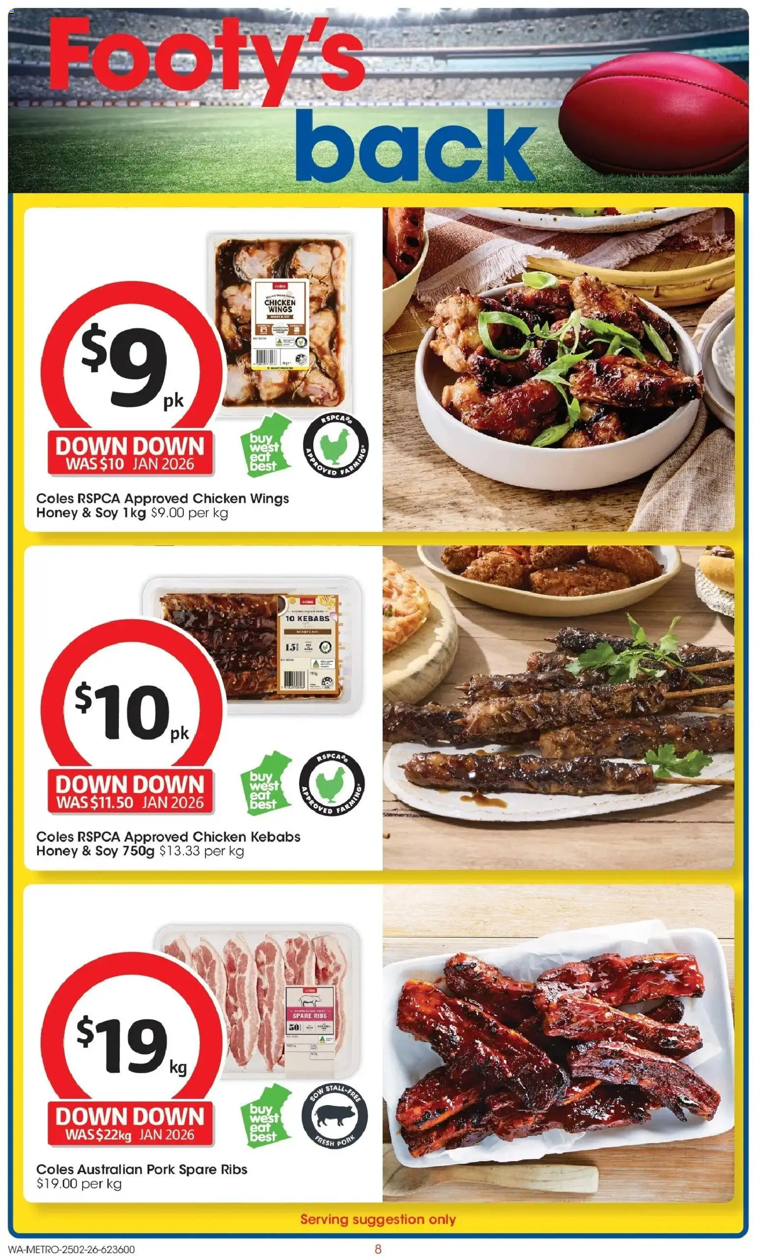 Coles catalogue - valid from 25.02.2026 | Page: 8 | Products: Honey, Chicken, Pork