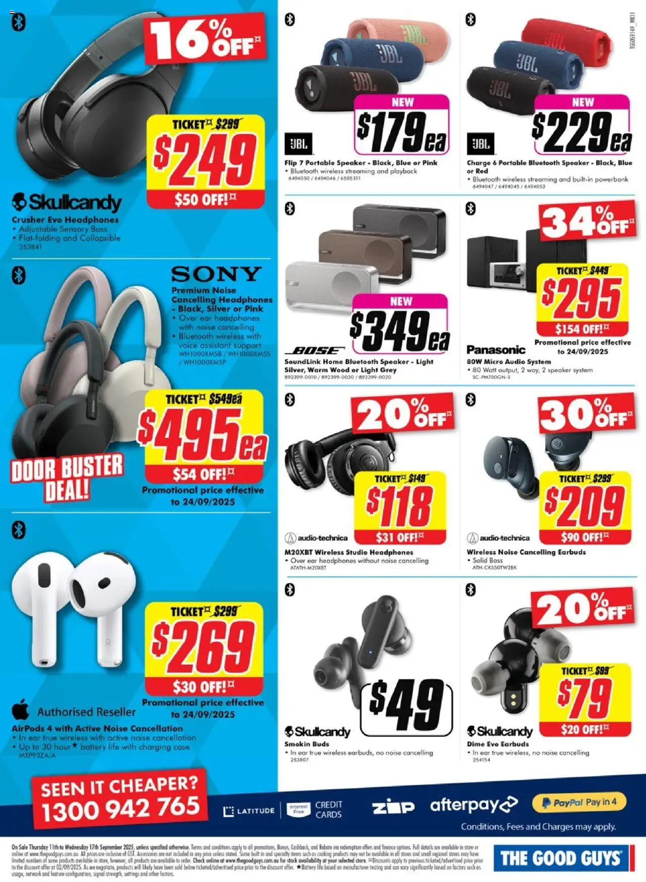 The Good Guys catalogue - valid from 10.09.2025 | Page: 23 | Products: Door, Light, Accessories, Headphones