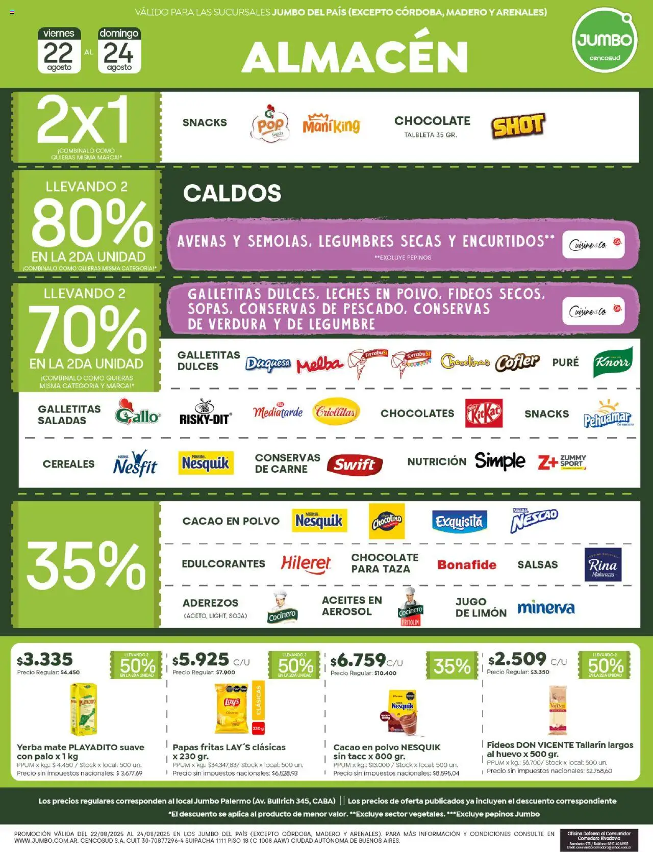 Jumbo ofertas │ válido desde el 22.08.2025 | Página: 2 | Productos: Teléfono, Polvo, Cereales, Papas fritas