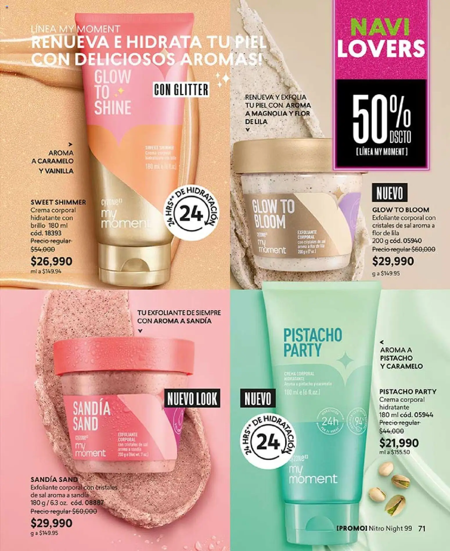 CyZone revista - valida desde el 03.11.2025 | Página: 71 | Productos: Exfoliante corporal, Glitter, Sal, Brillo