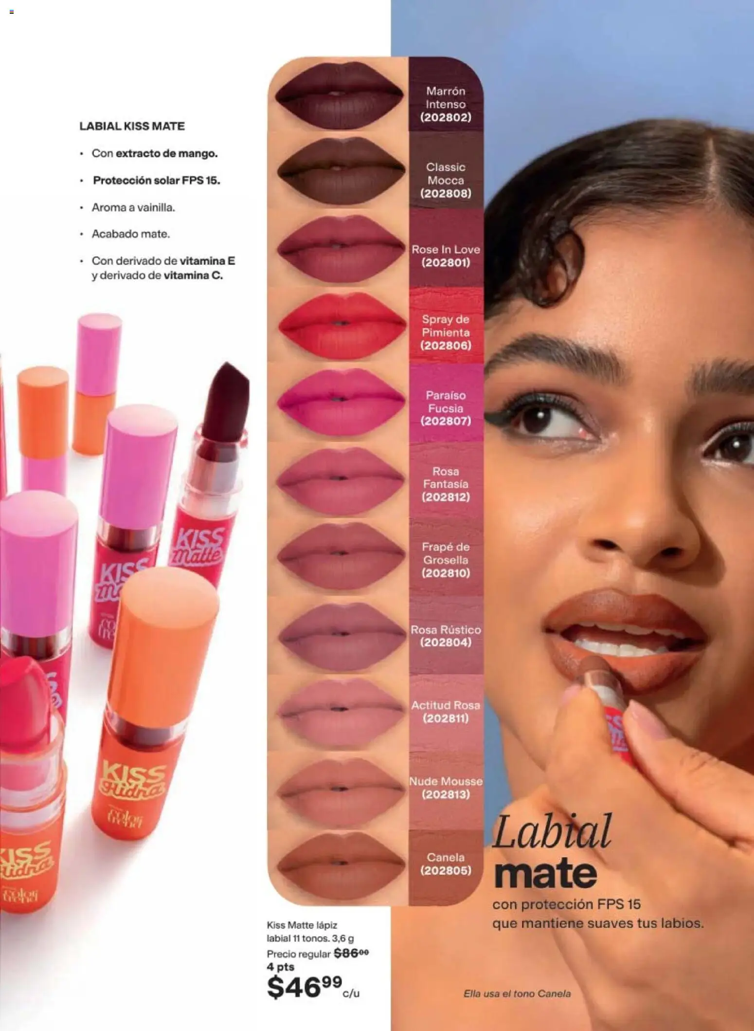 Nuevas ofertas de AVON válidas en toda la República Mexicana desde el 24.04.2026. ¡Encuentra las mejores ofertas en AVON campaña 7 2026! | Página: 49 | Productos: Pimienta, Mousse, Mate, Lápiz labial