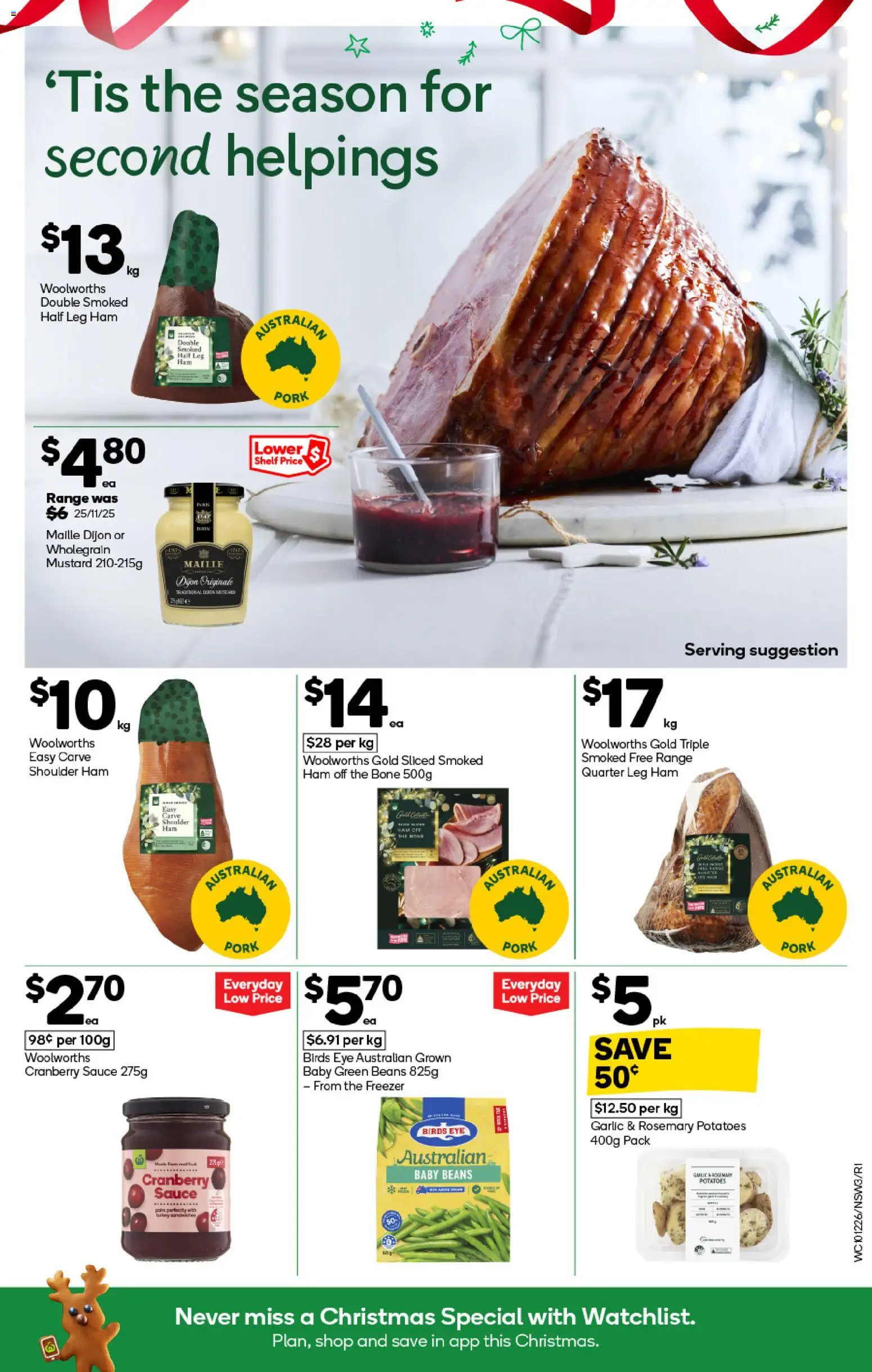 Woolworths catalogue - valid from 10.12.2025 | Page: 3 | Products: Shelf, Ham, Mustard, Freezer