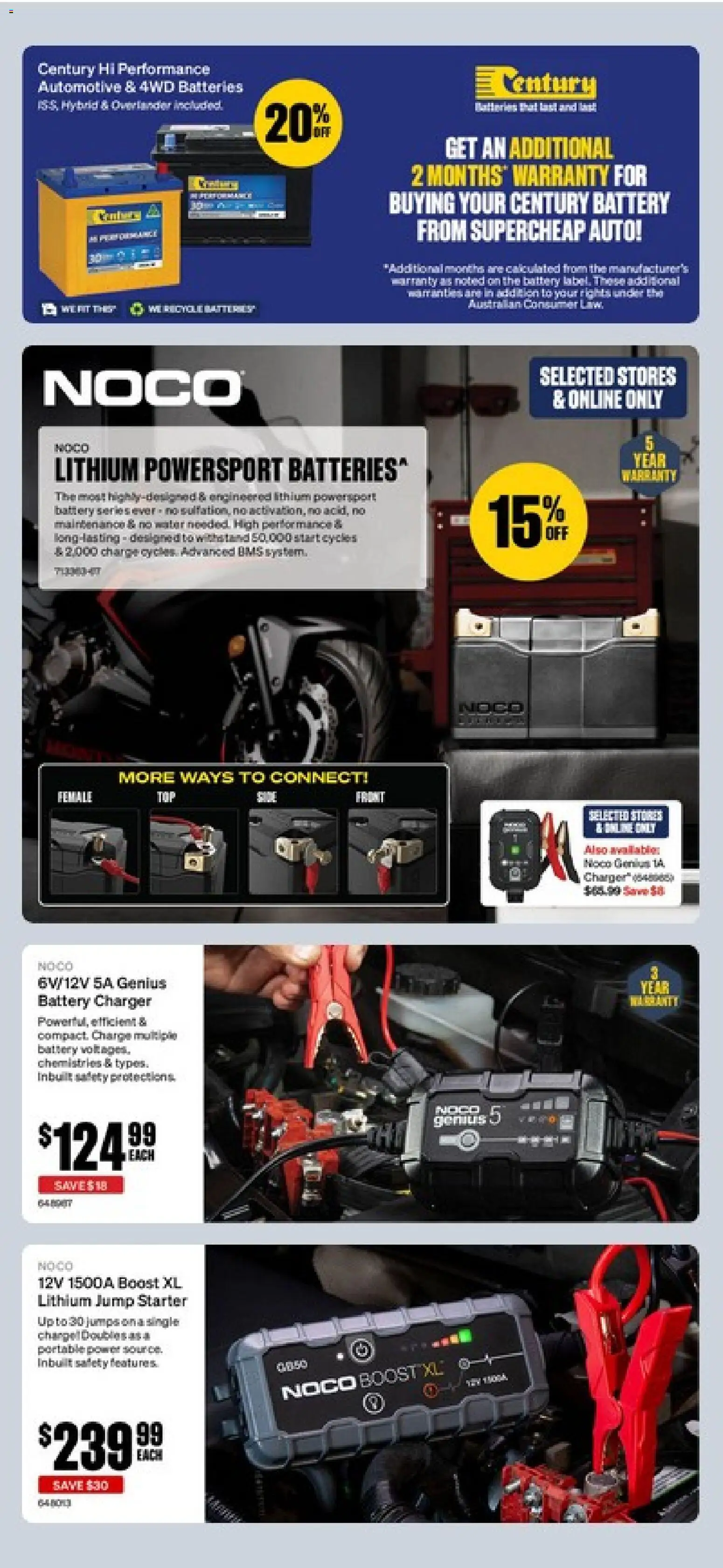 Supercheap Auto catalogue - valid from 08.04.2026 | Page: 27 | Products: Battery, Charger, Water, Portable