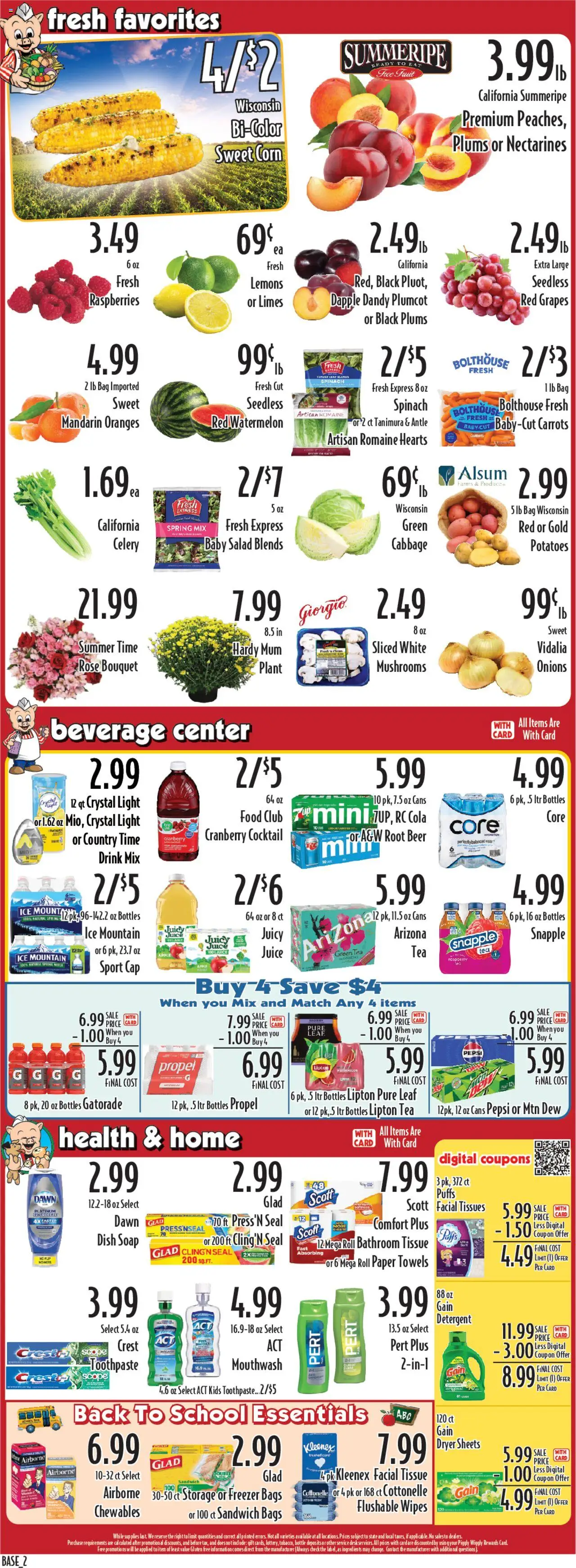 Piggly Wiggly Weekly Ad - valid from 20.08.2025 | Page: 2 | Products: Corn, Mouthwash, Tea, Bag