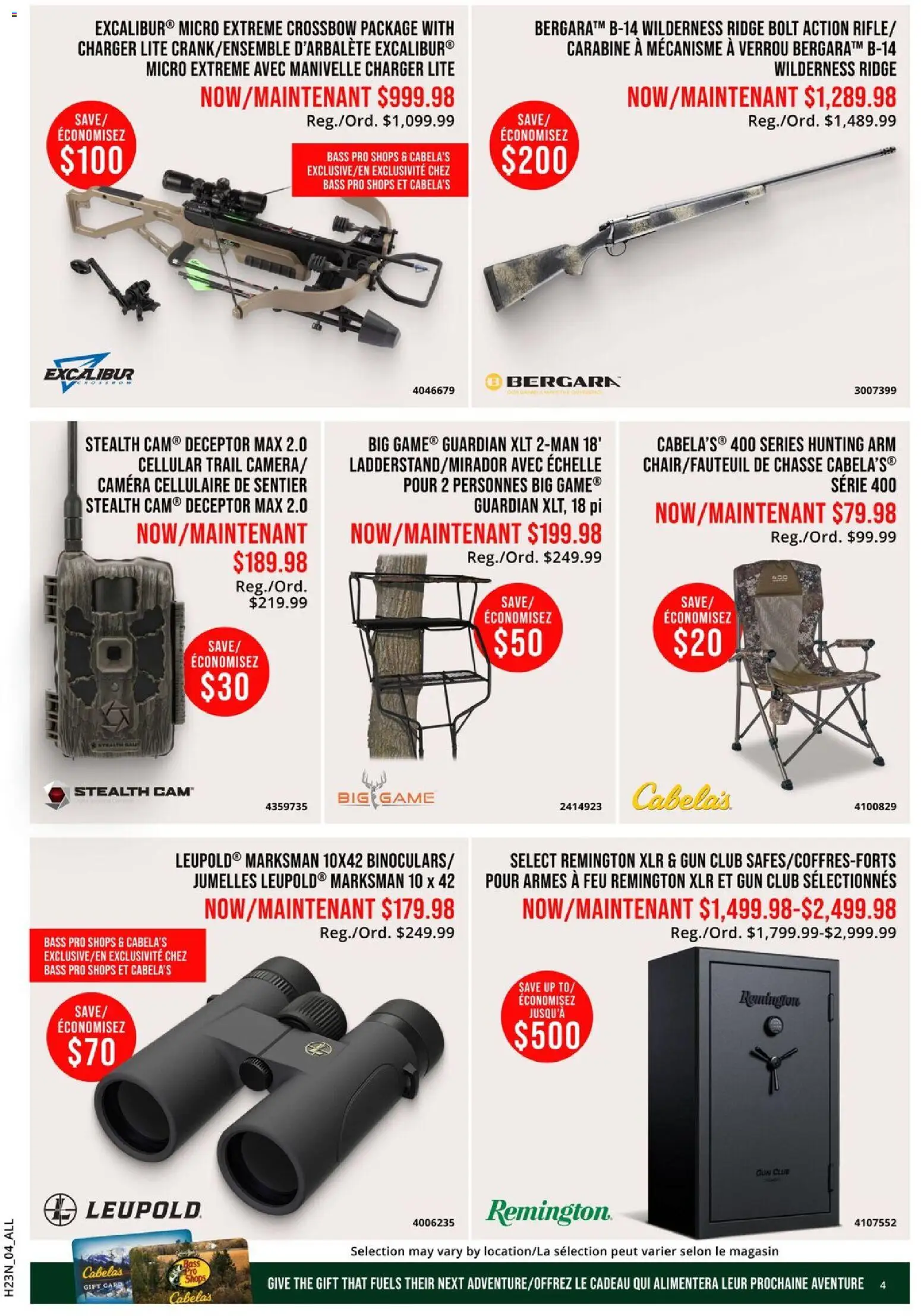 Cabelas flyer valid from 19.12.2025 | Page: 4 | Products: Camera, Game, Ridge