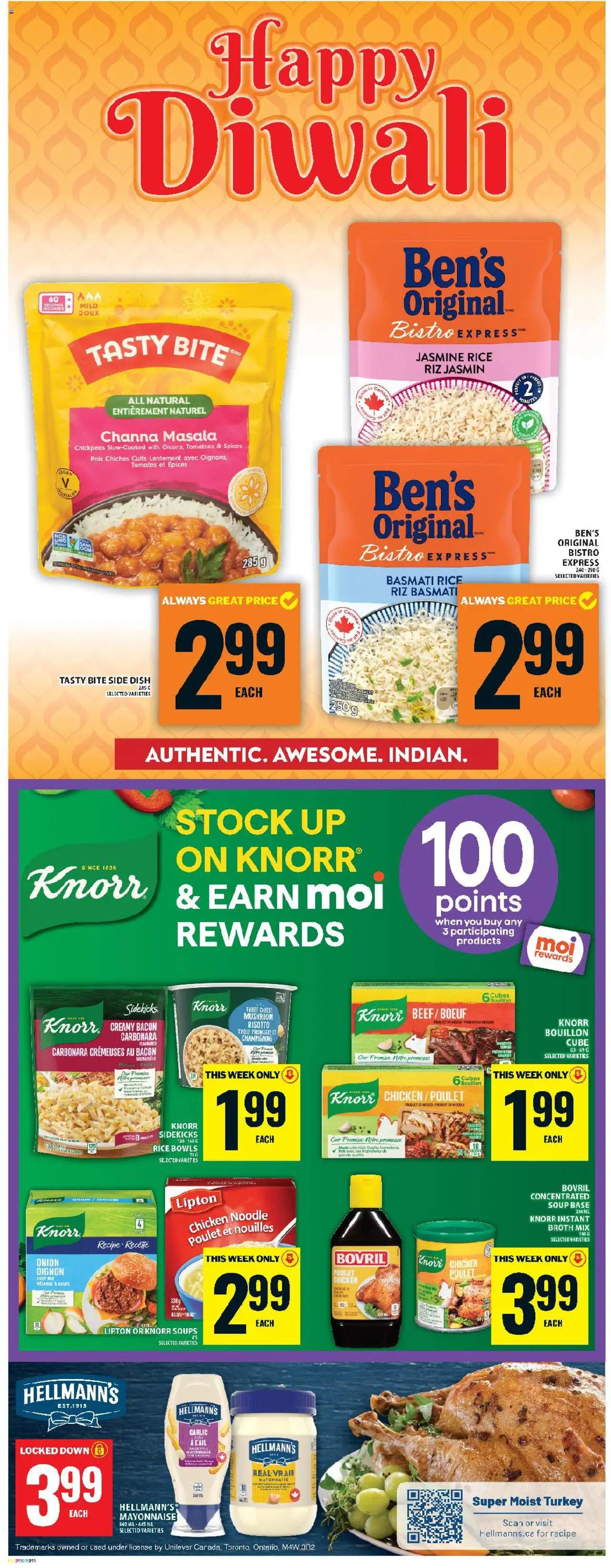 Food Basics flyer valid from 09.10.2025 | Page: 18 | Products: Rice, Beef, Turkey, Chicken