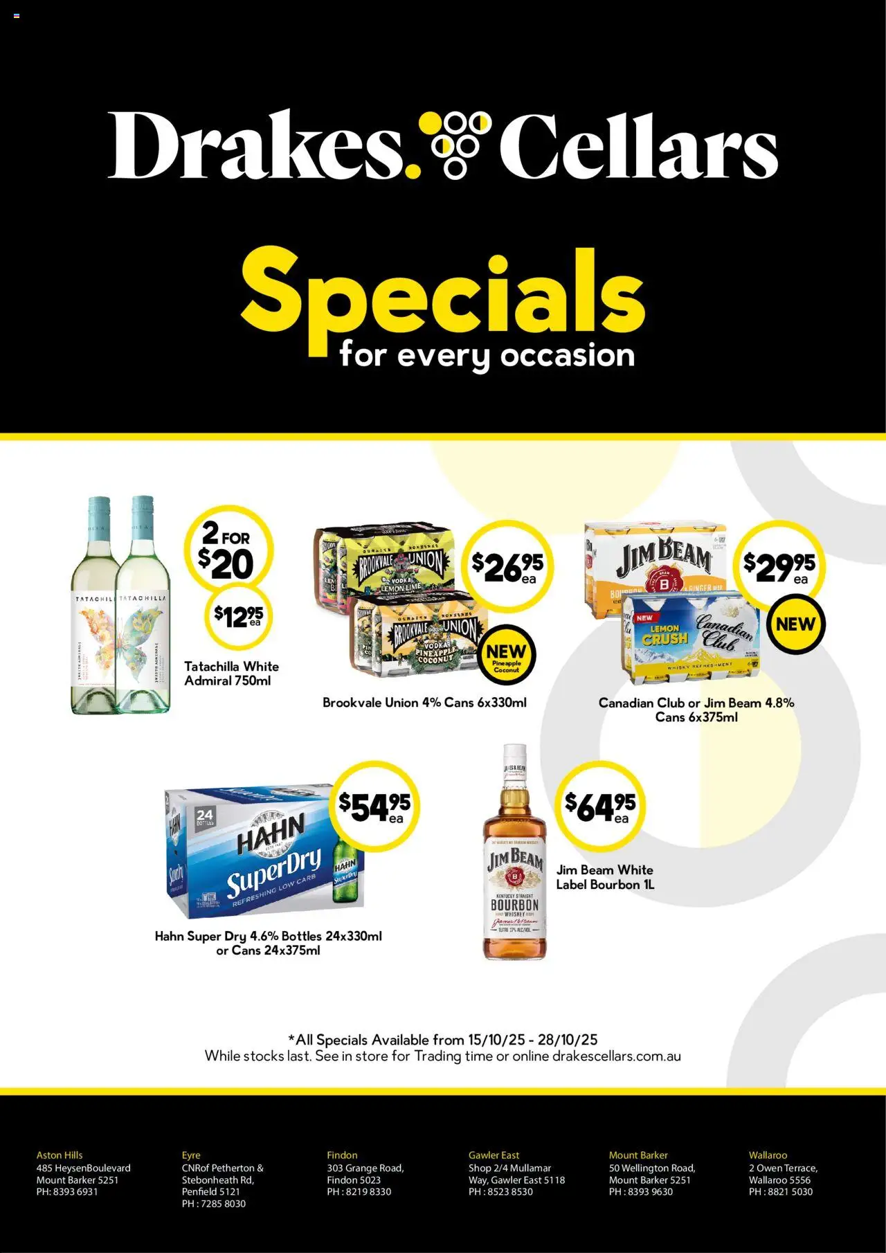 Drakes catalogue - valid from 15.10.2025 | Page: 1 | Products: Beer, Vodka, Lemon, Lime