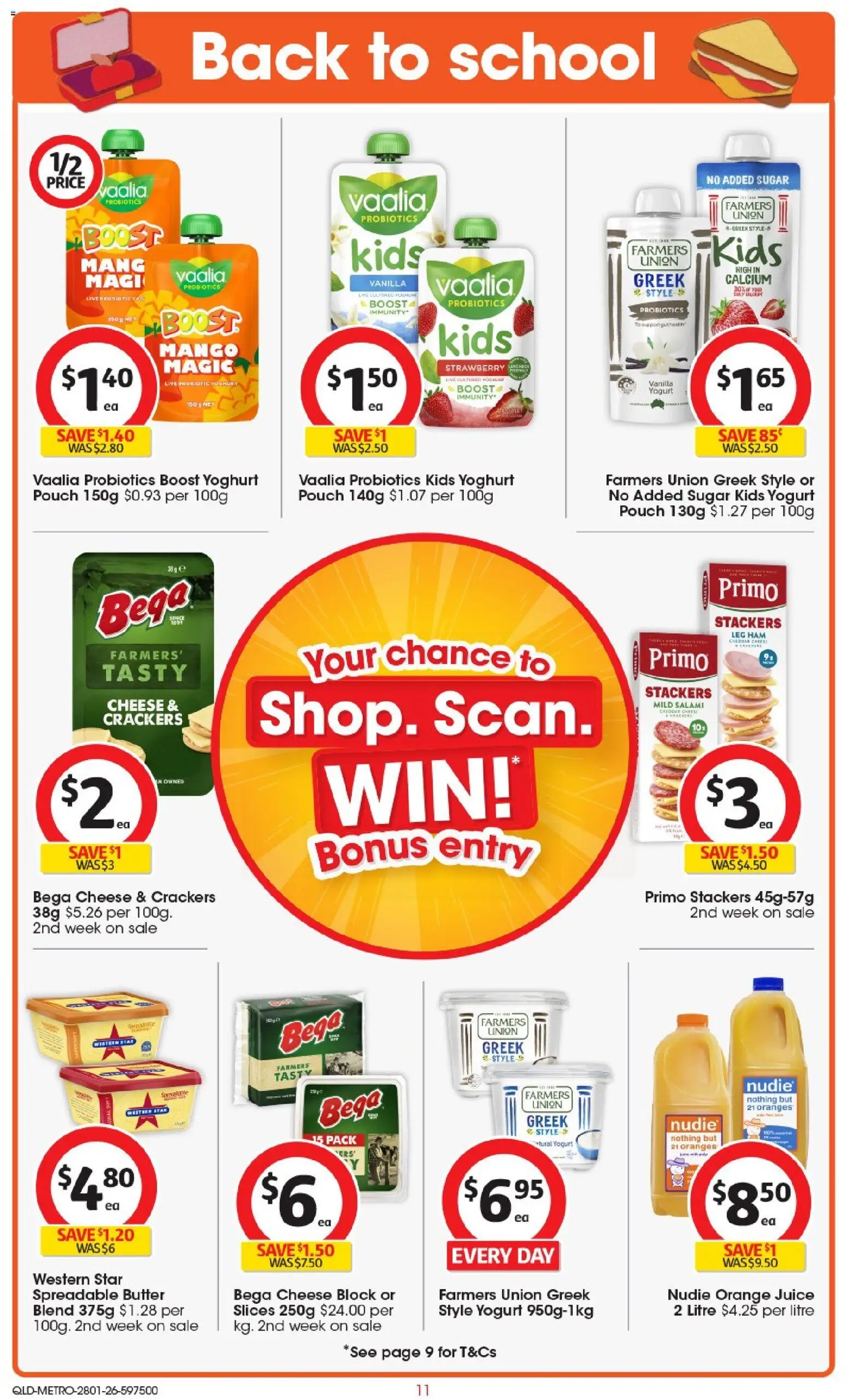 Coles catalogue - valid from 28.01.2026 | Page: 12 | Products: Crackers, Cheese, Ham, Oranges