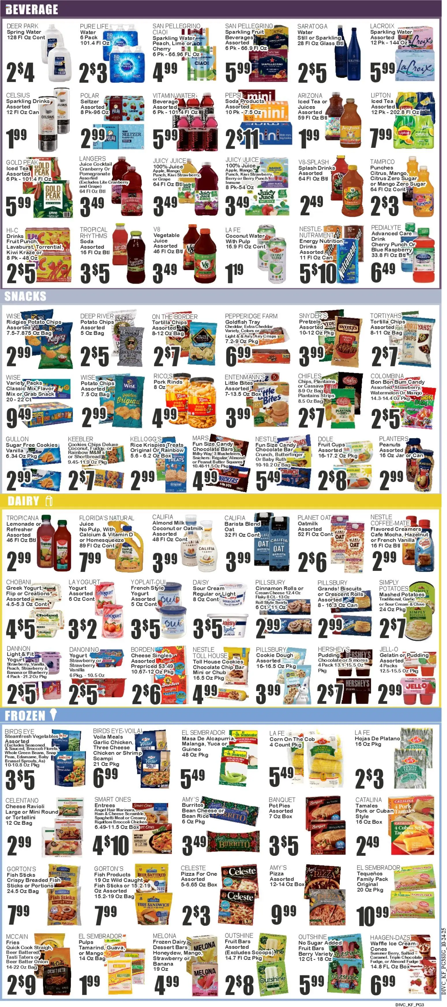 Key Food Weekly Ad - valid from 24.10.2025 | Page: 3 | Products: Chocolate, Juice, Cream, Potatoes