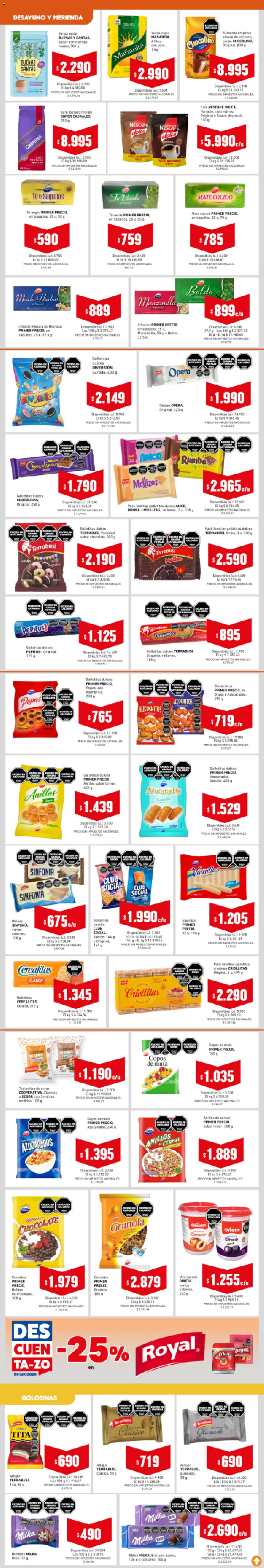 Cooperativa Obrera - Ahorrón │ válido desde el 19.03.2026 | Página: 2 | Productos: Copos, Yerba, Golosinas, Cereales