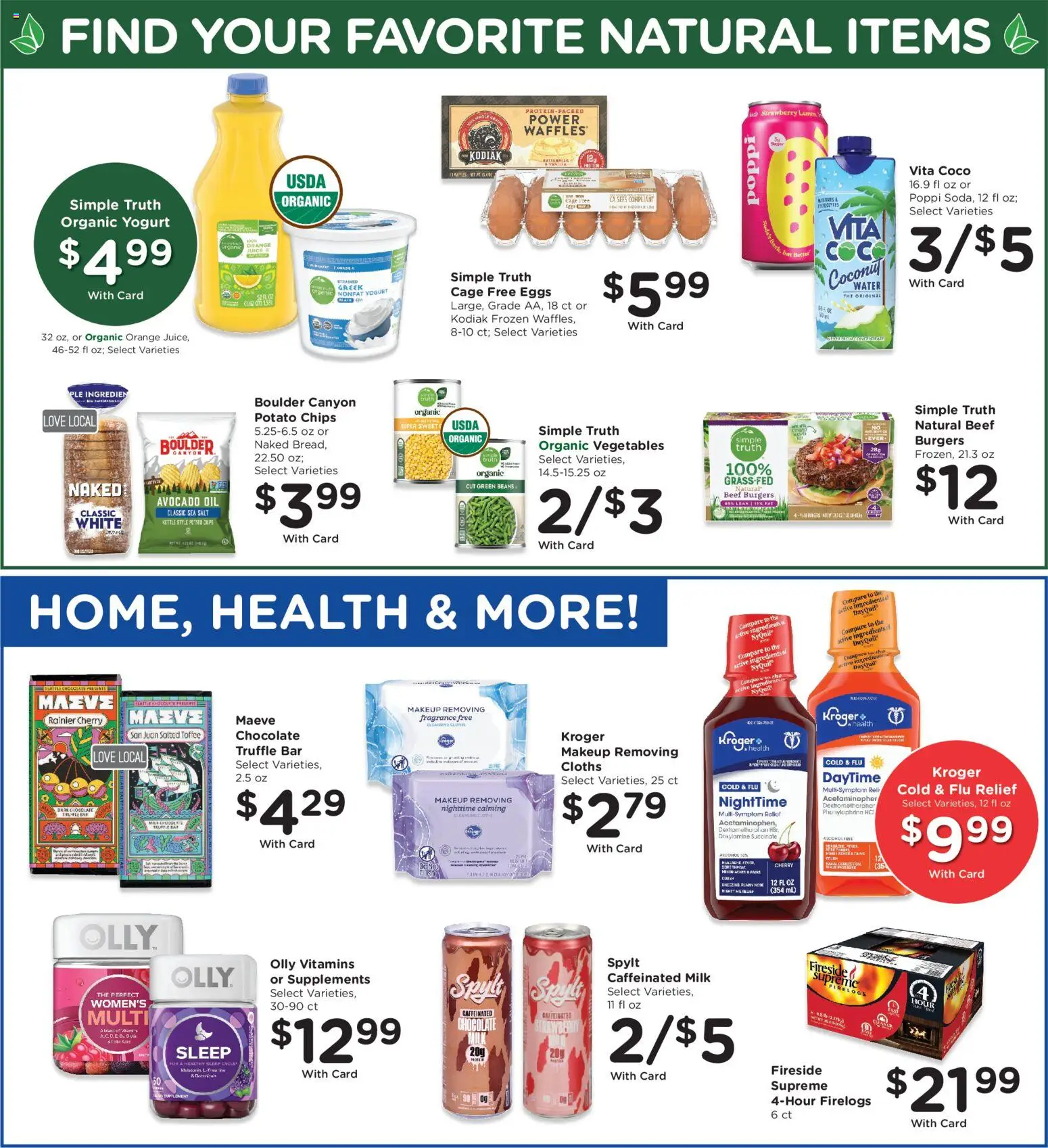 QFC Weekly Ad - valid from 14.01.2026 | Page: 8 | Products: Eggs, Beef, Water, Vegetables