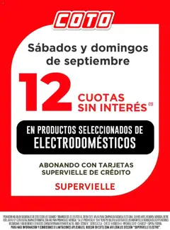 Vista previa Coto - Supervielle Septiembre válido desde el 01.09.2025