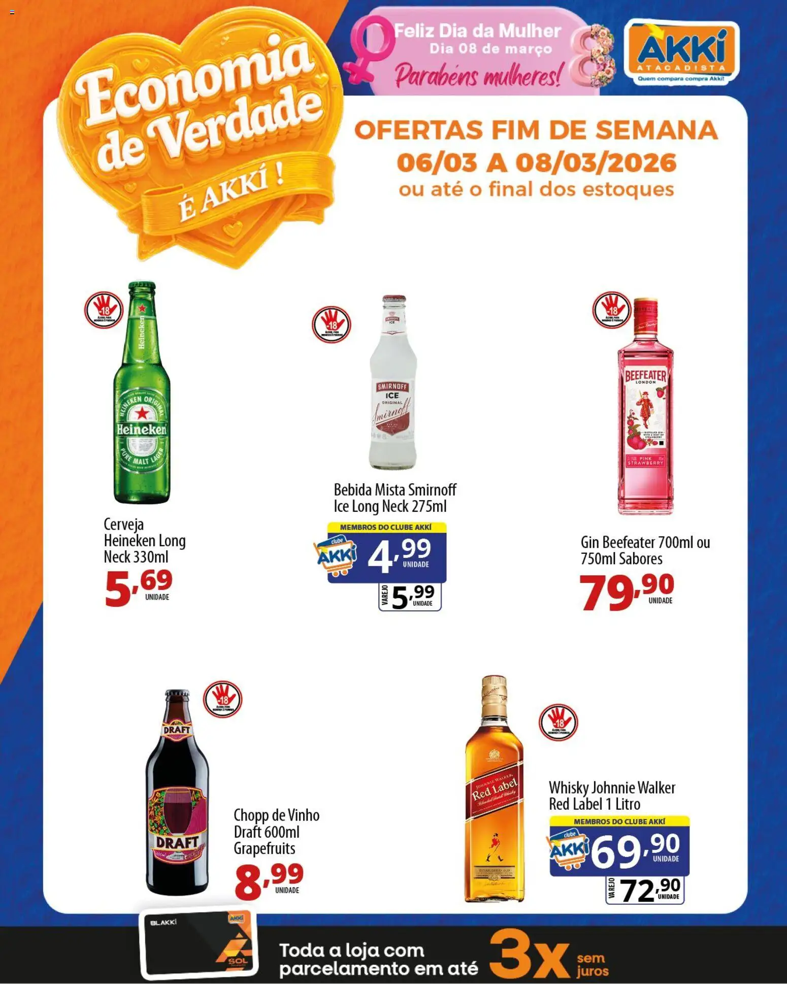 Akki Atacadista Folheto - válido de 06.03.2026 | Página: 4 | Produtos: Whisky, Vinho, Cerveja, Gin