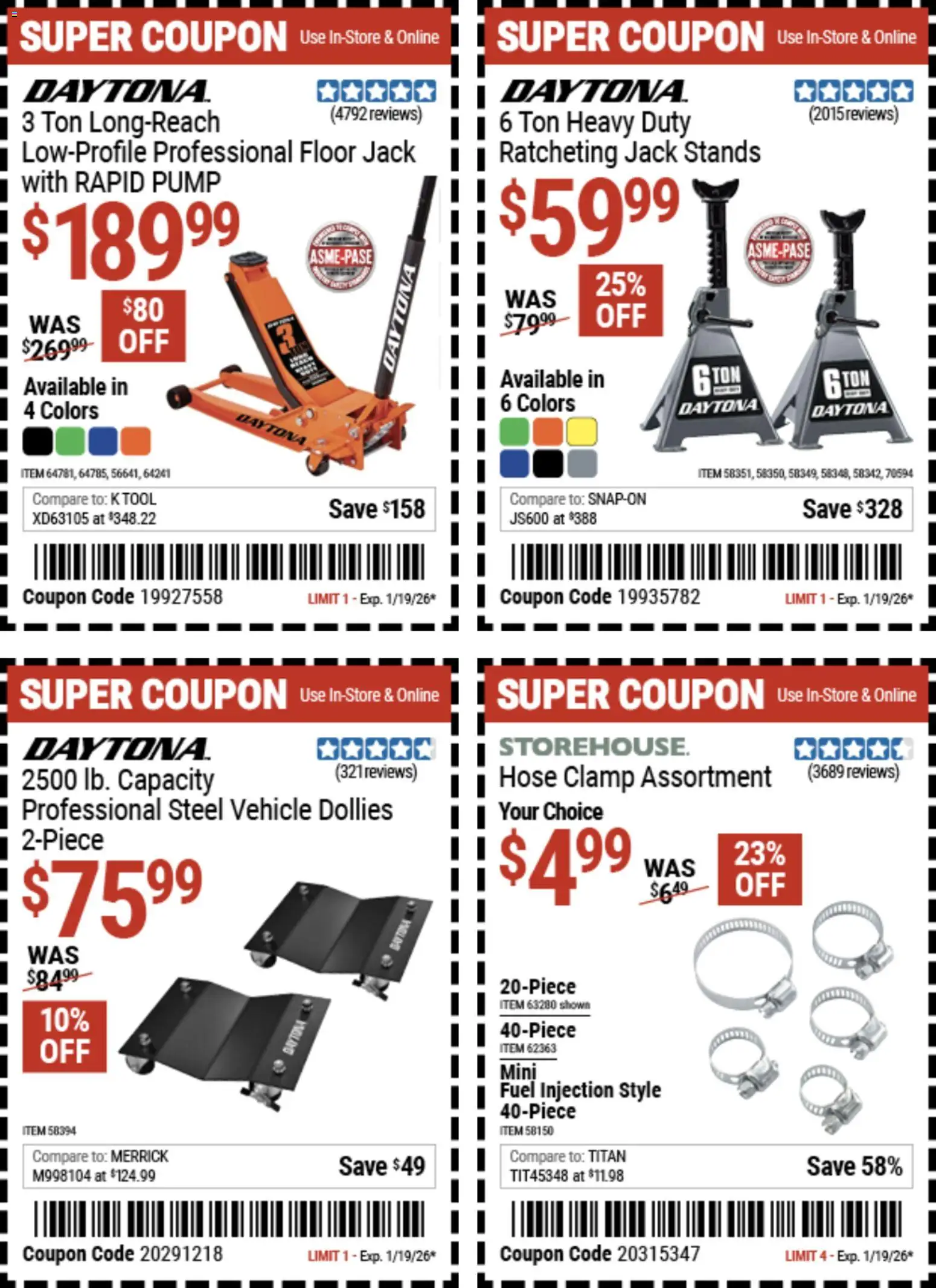 Harbor Freight Weekly Ad - valid from 29.12.2025 | Page: 7 | Products: Clamp, Pump