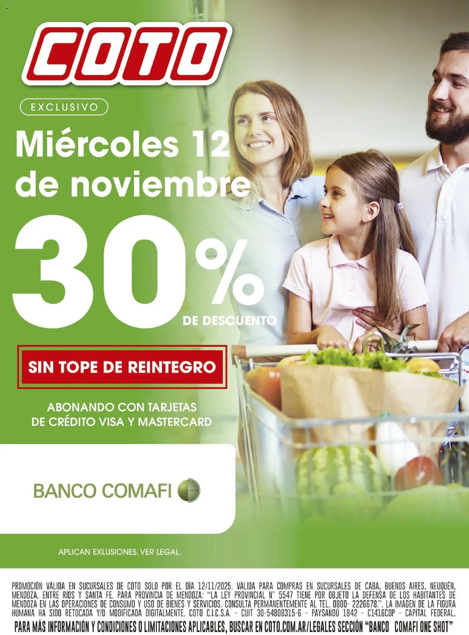 Coto - COMAFI One Shot NOVIEMBRE │ válido desde el 12.11.2025 | Página: 1 | Productos: Banco
