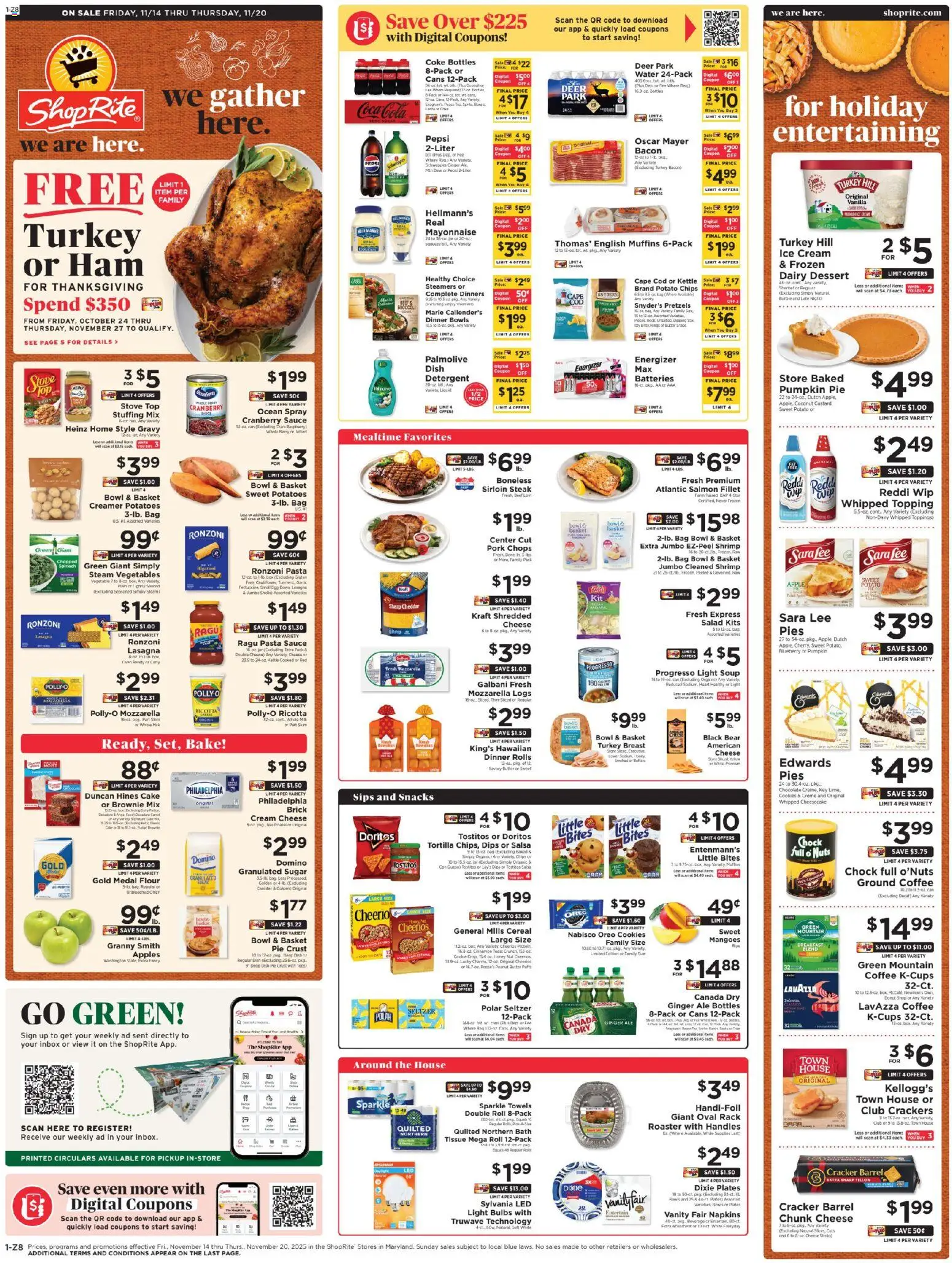 ShopRite Weekly Ad - valid from 14.11.2025 | Page: 1 | Products: Bath, Butter, Chocolate, Pork