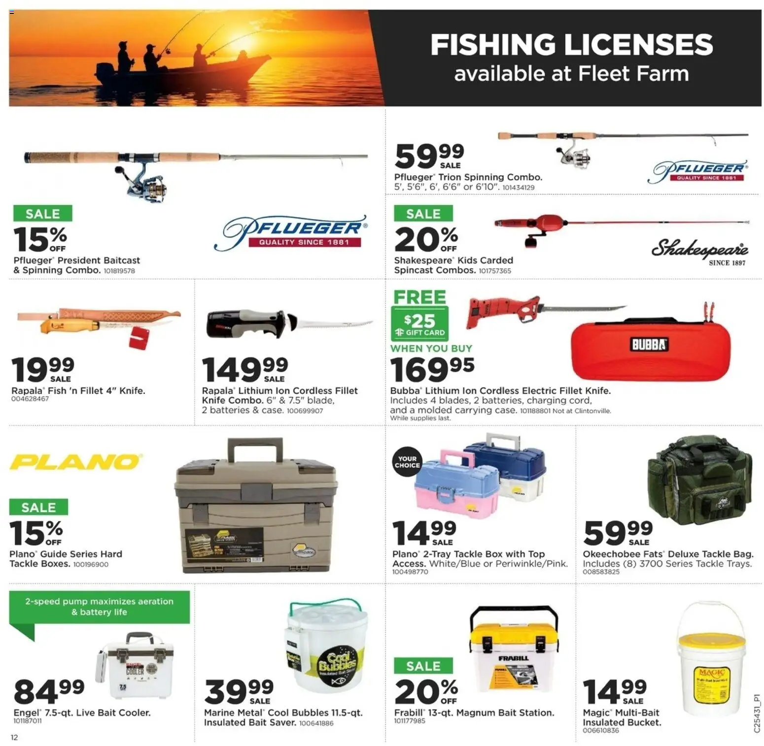 Mills Fleet Farm Weekly Ad - valid from 23.10.2025 | Page: 17 | Products: Box, Battery, Fish, Bait